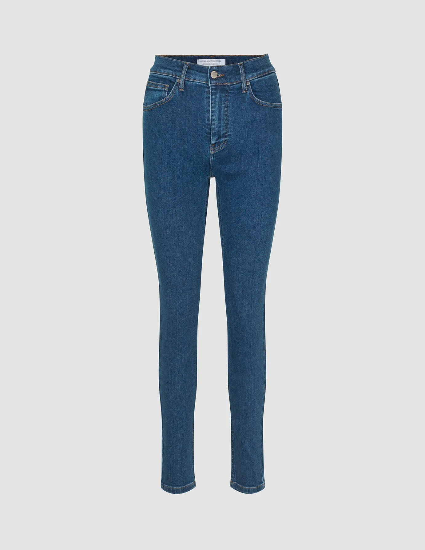Durable Fabric Fall Outfit Sculpt Jeans Slim Medium Blue