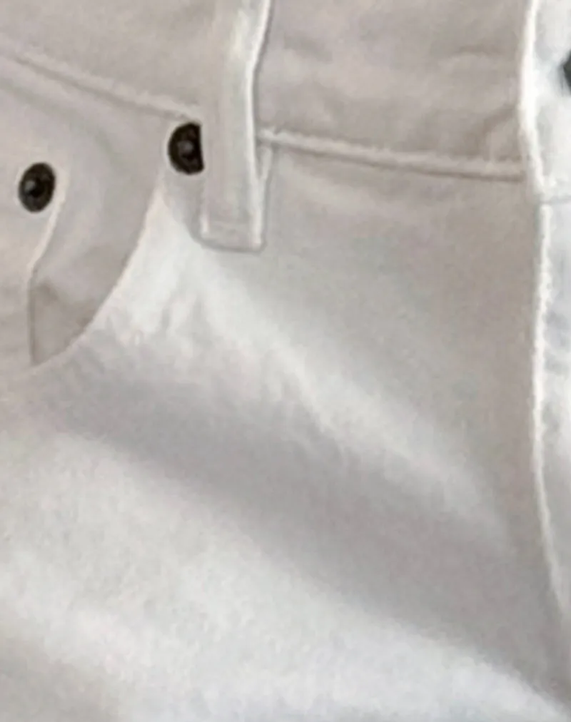 Low Rise Parallel Jeans in True White UltraSoft Texture Street Edge