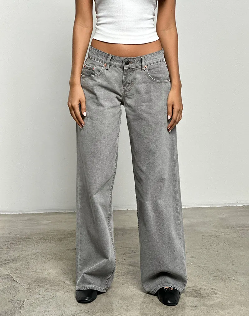 Vision Fit Low Rise Roomy Jeans in Bleach Grey