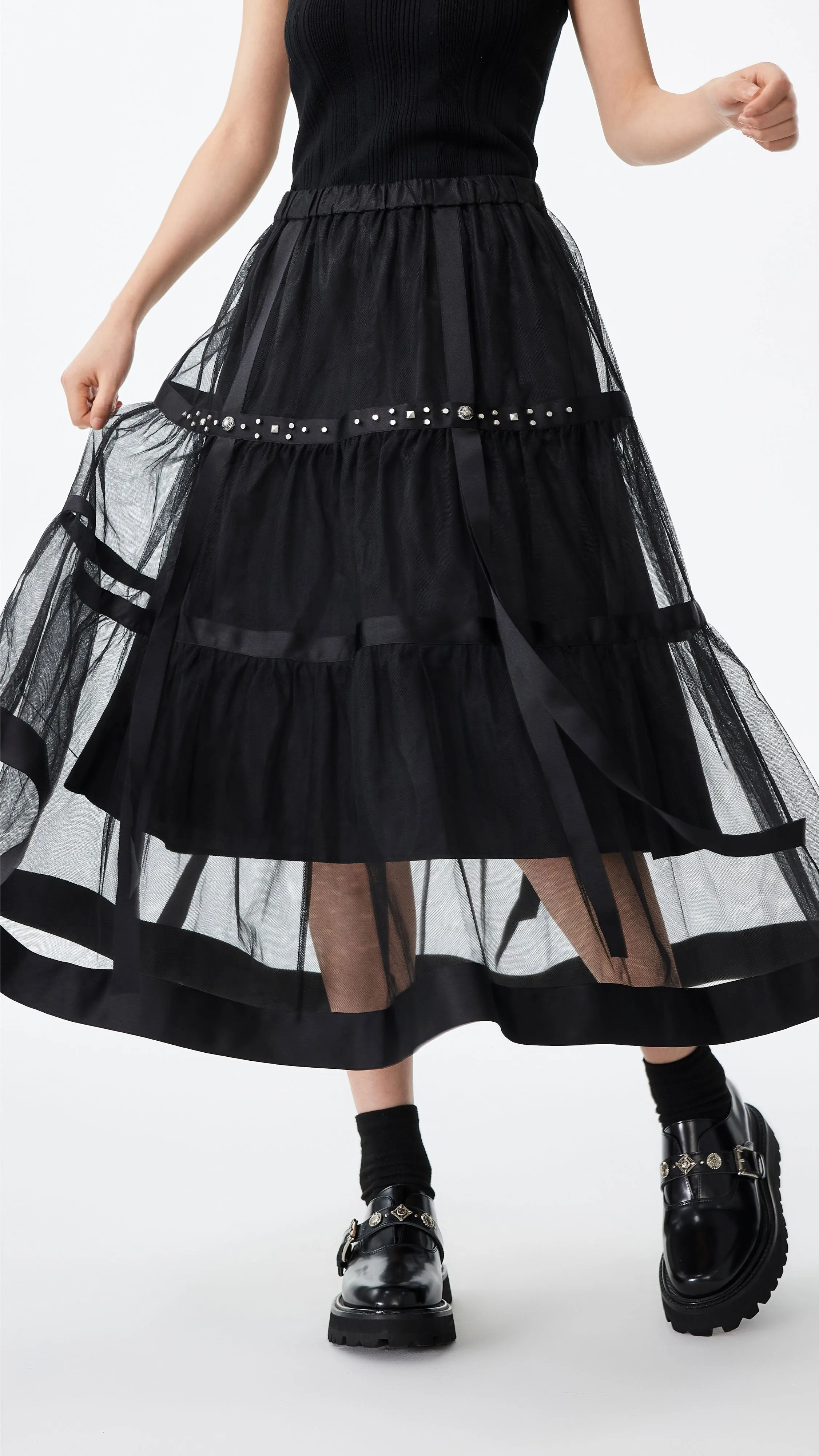 Classic Mood Wearable Art Tulle with Satin Skirt