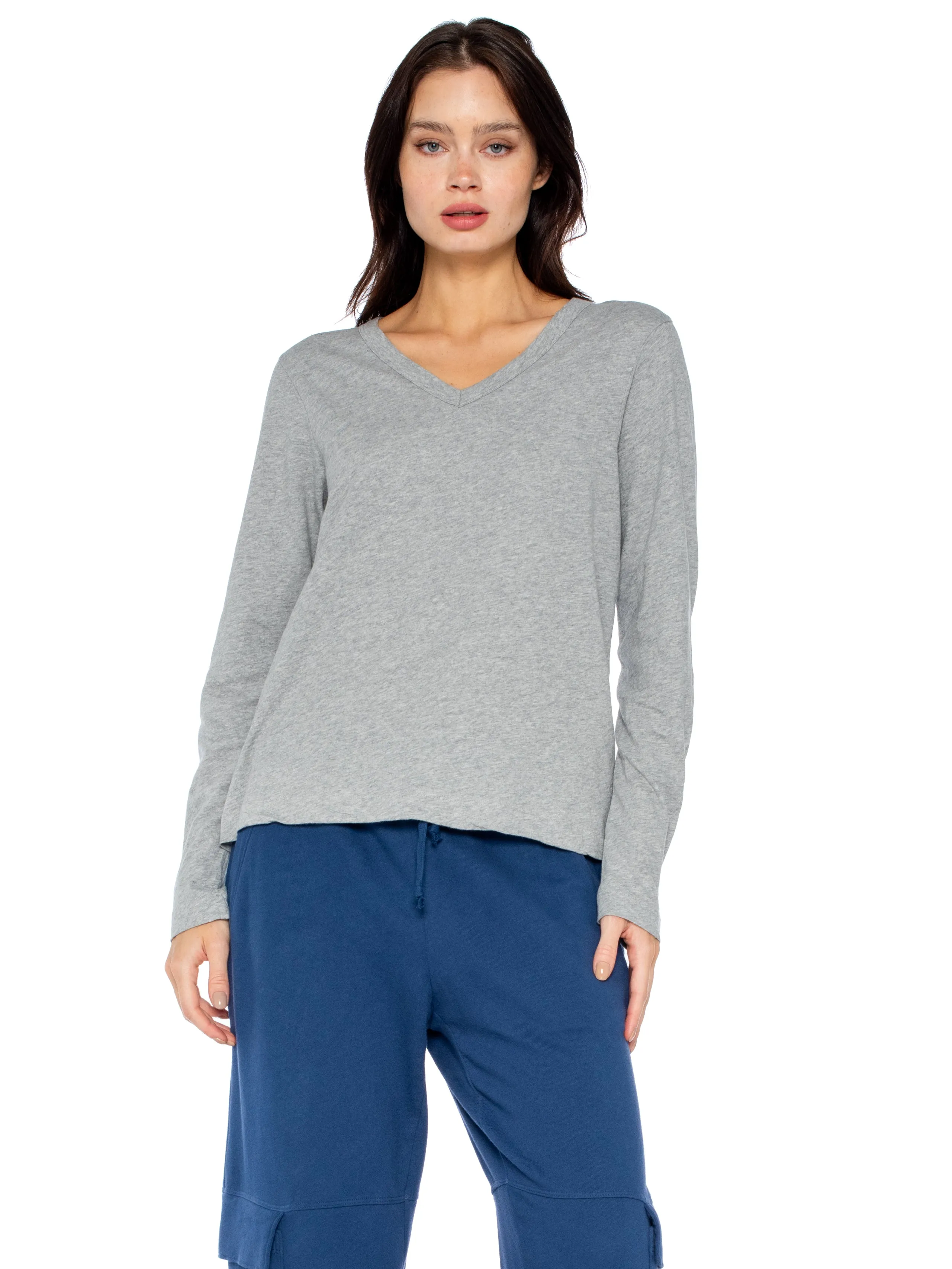 Hope Fit ElasticFree Baby Fit V-Neck L/S Slub Tee
