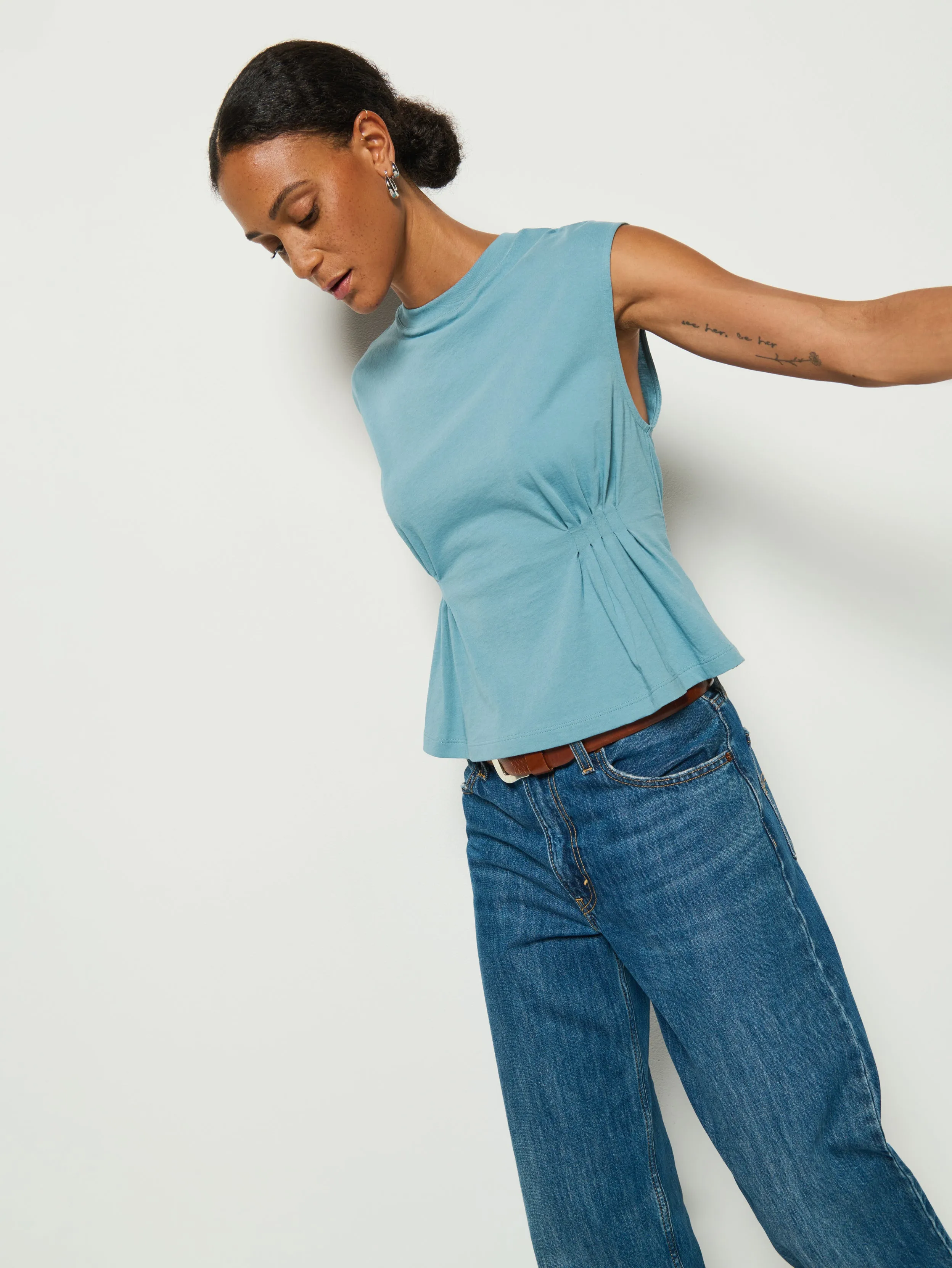 Meg Pleated Tank Fearless Mode Body Free