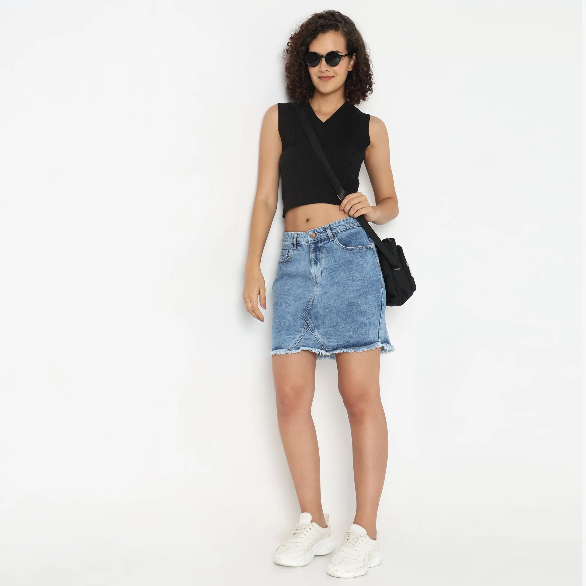 Joy Mood Organic Cotton Certification Regular Fit Solid Skirt