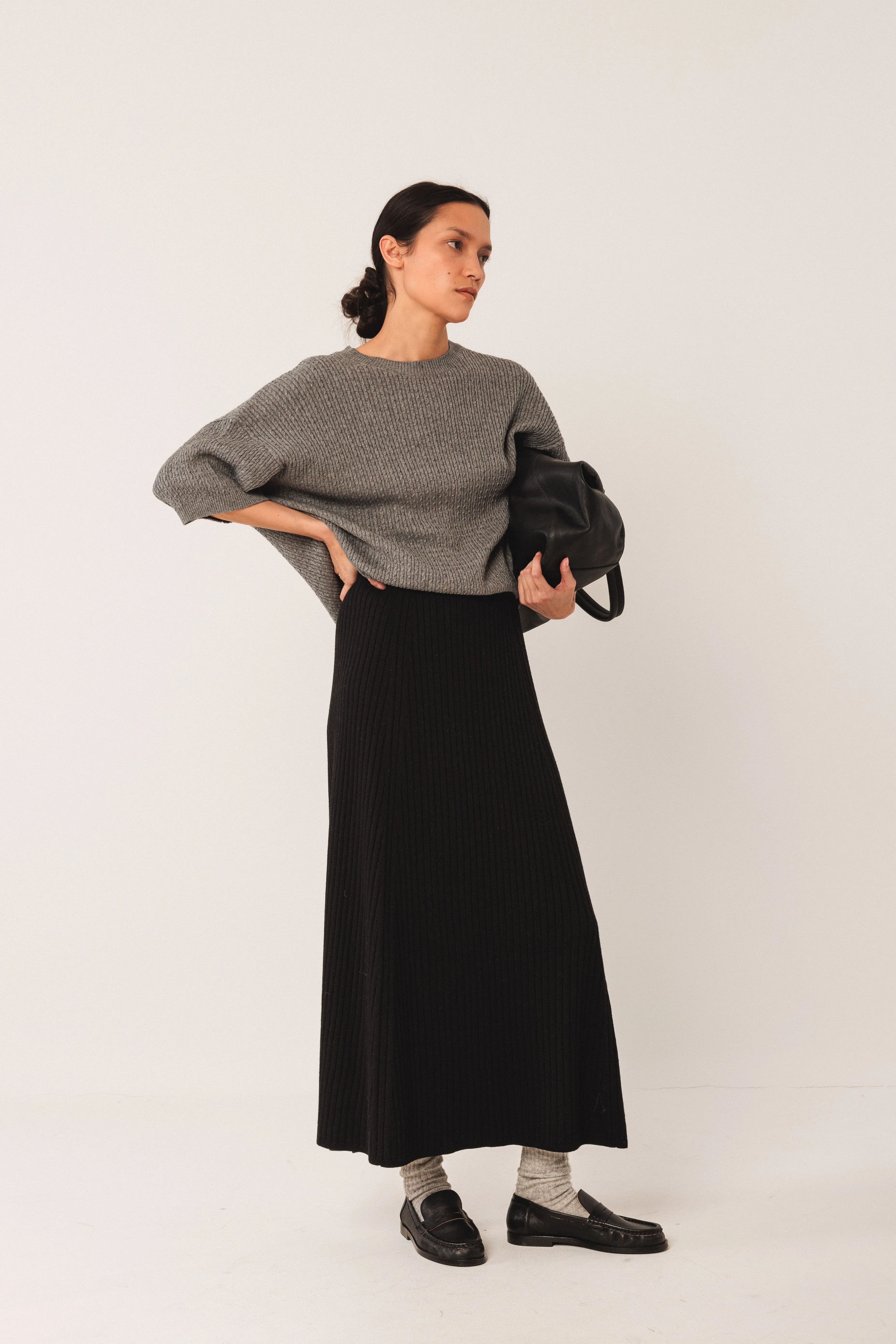 City Soul Ribbed Knit Skirt