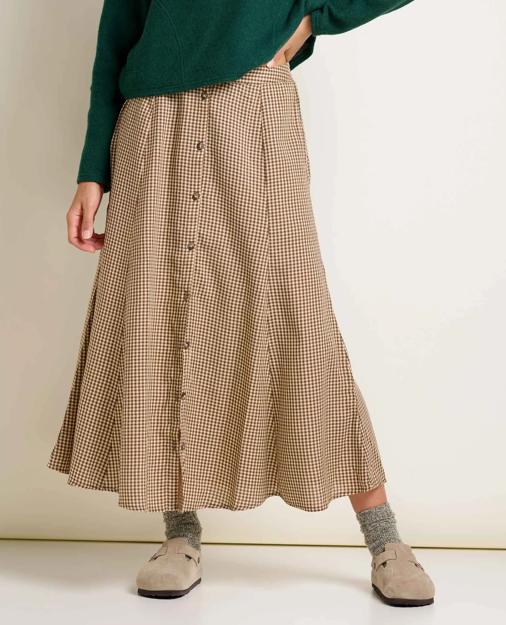 Manzana Paneled Midi Skirt elastic waistband DoubleLayerReinforcement