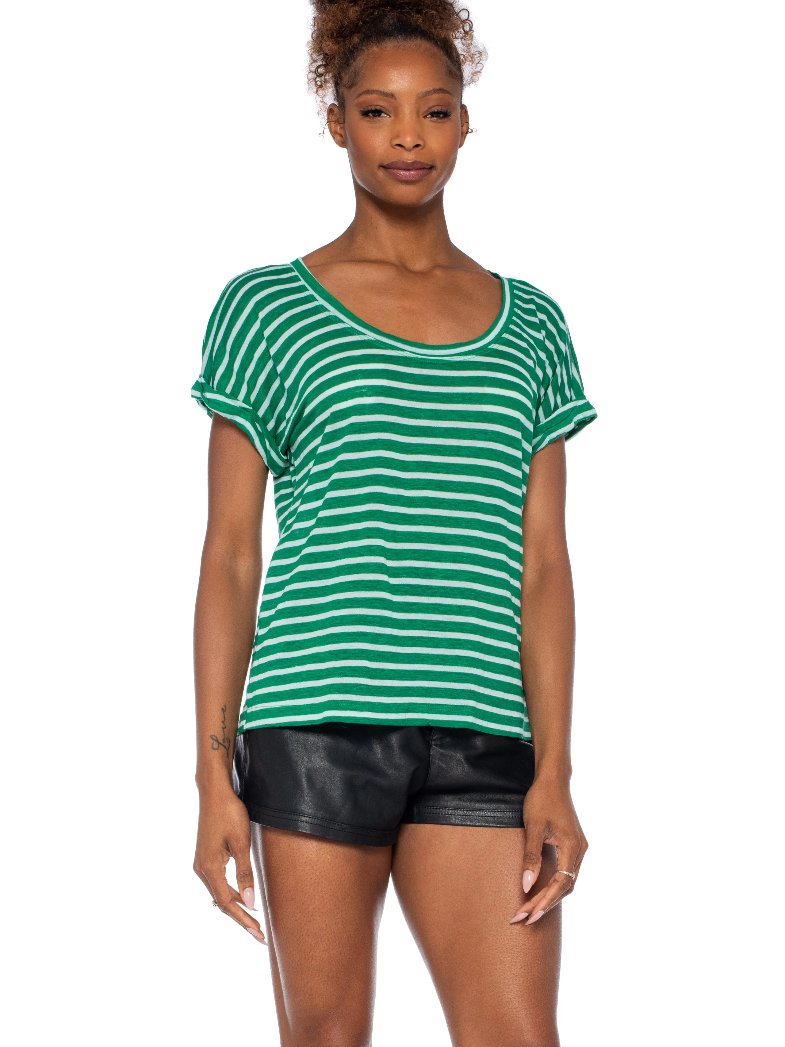 Luxury Core Open Neck Baby Dolman Roll Cuff