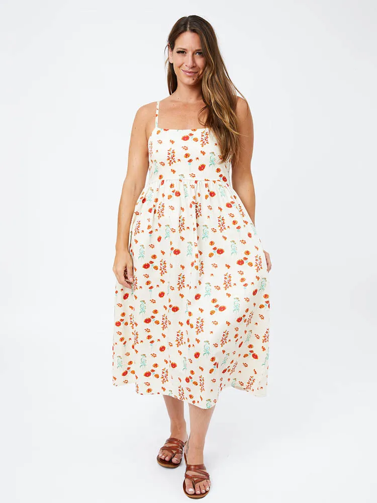 Model Edge Sofia Midi Dress - Botanical Dawn