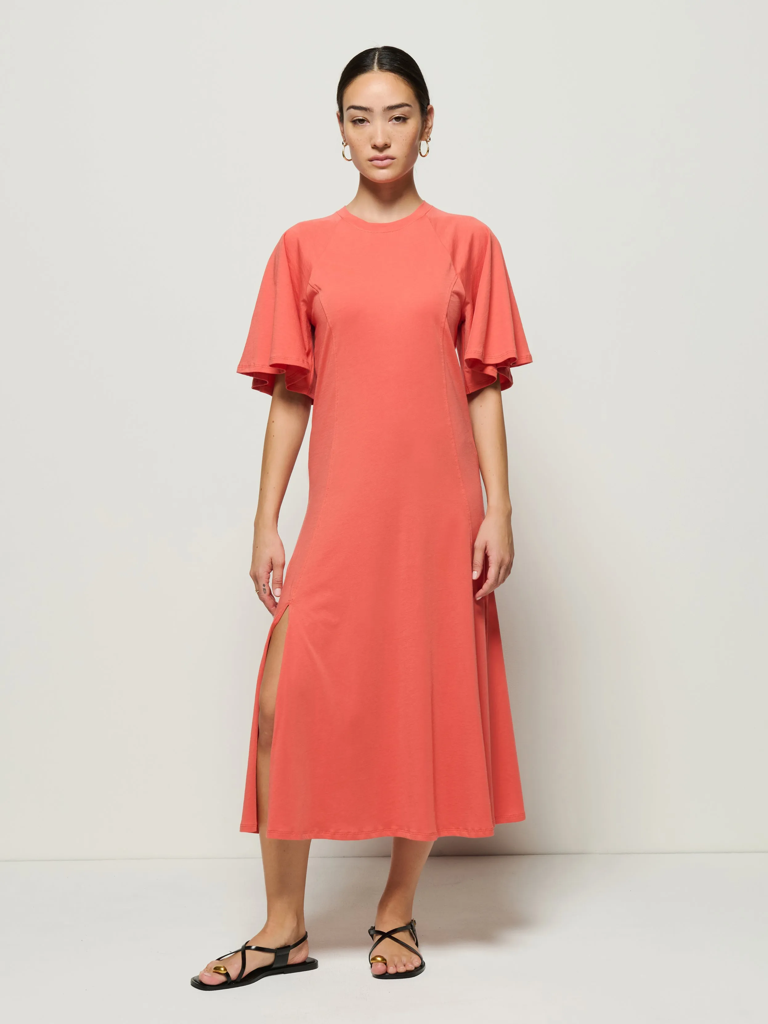 Flexible Waistline TemperatureRegulatingLining Milley Raglan Midi