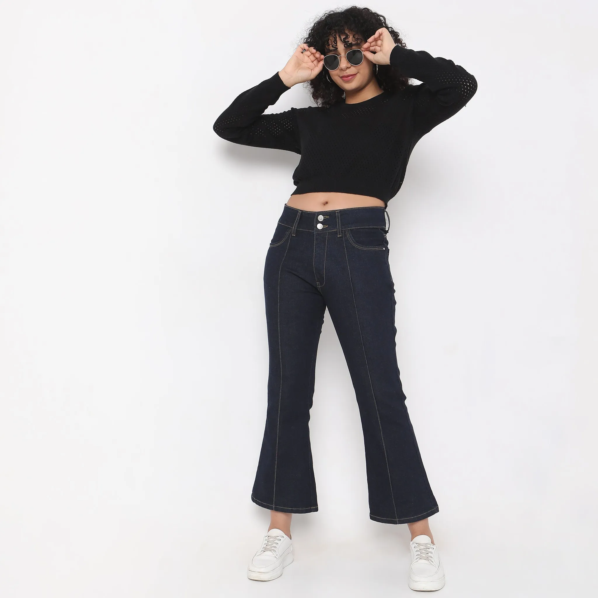 Boot Cut High Rise Jeans Dance Flow HighVisibility Trim
