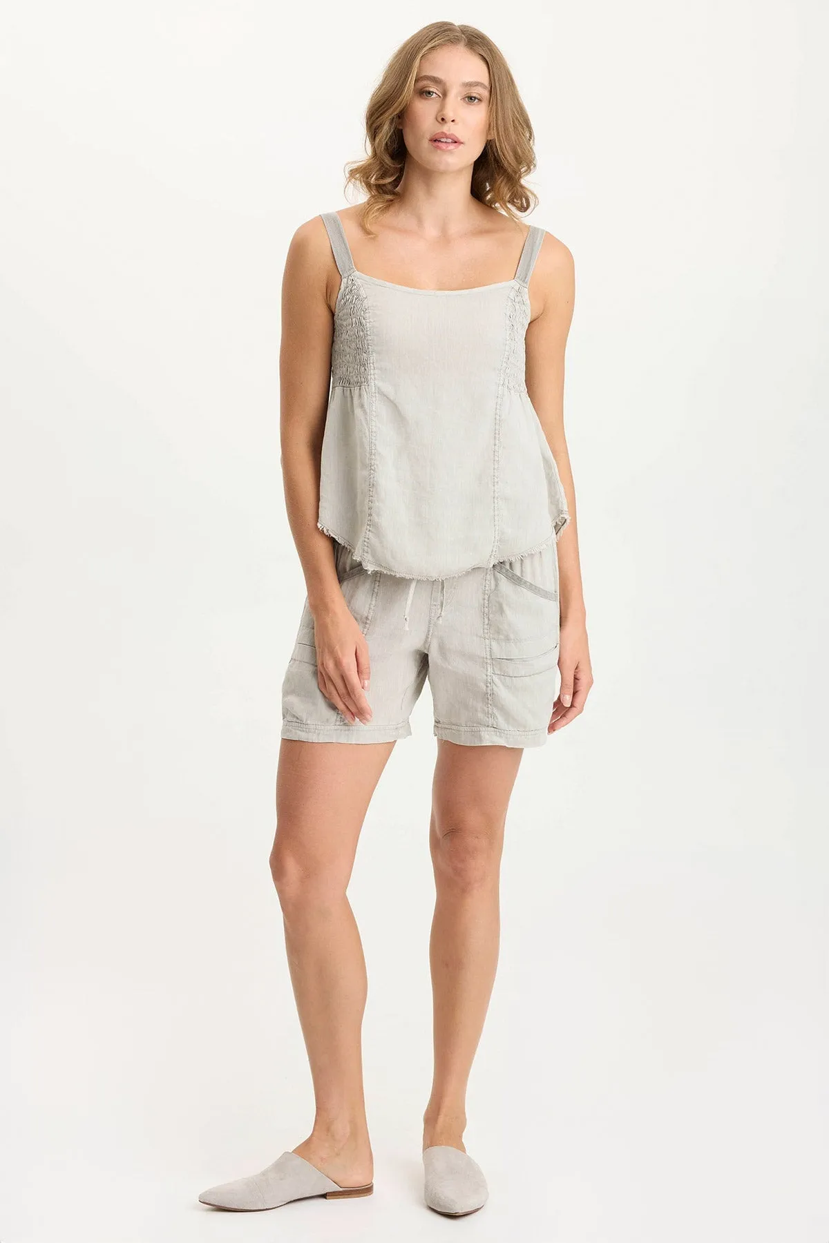 Soft Core Rebel Linen Tabbed Short
