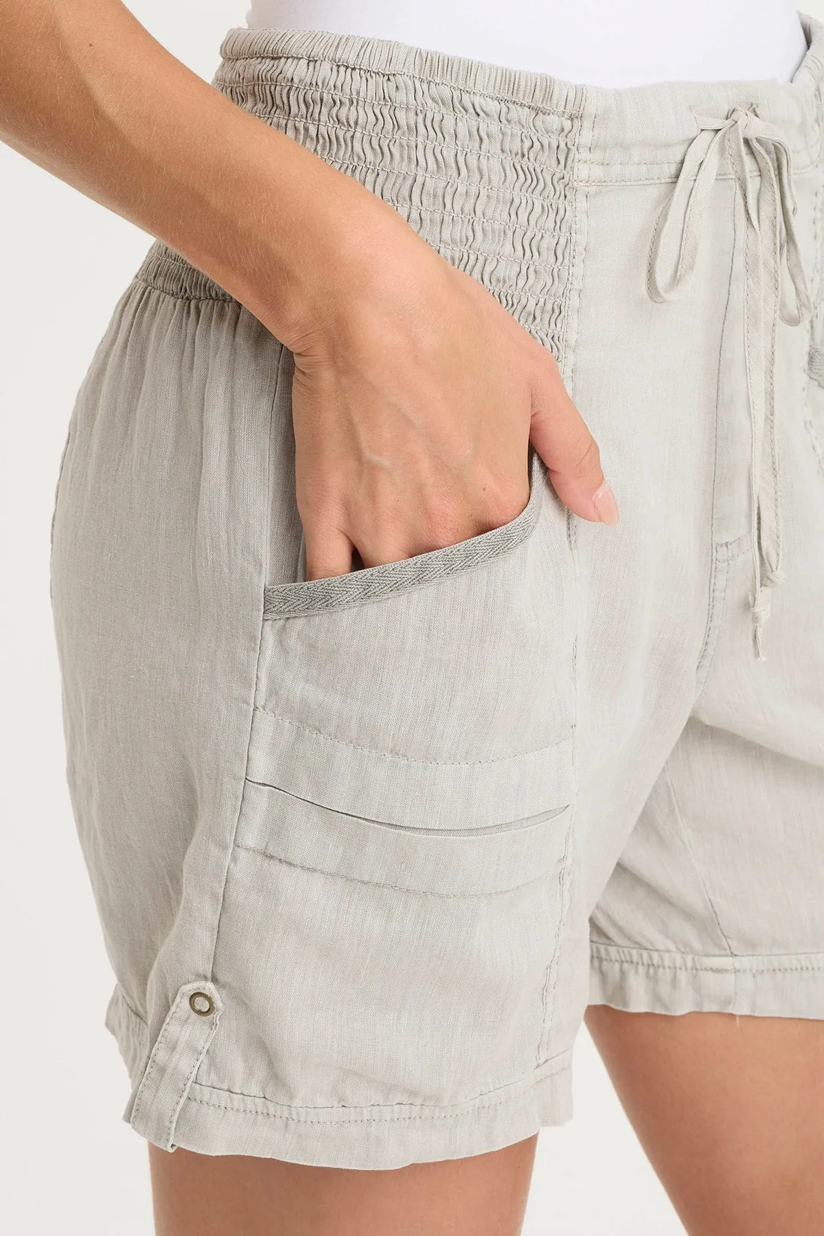 Zero Core ReflectiveTrimDetails Rebel Linen Tabbed Short