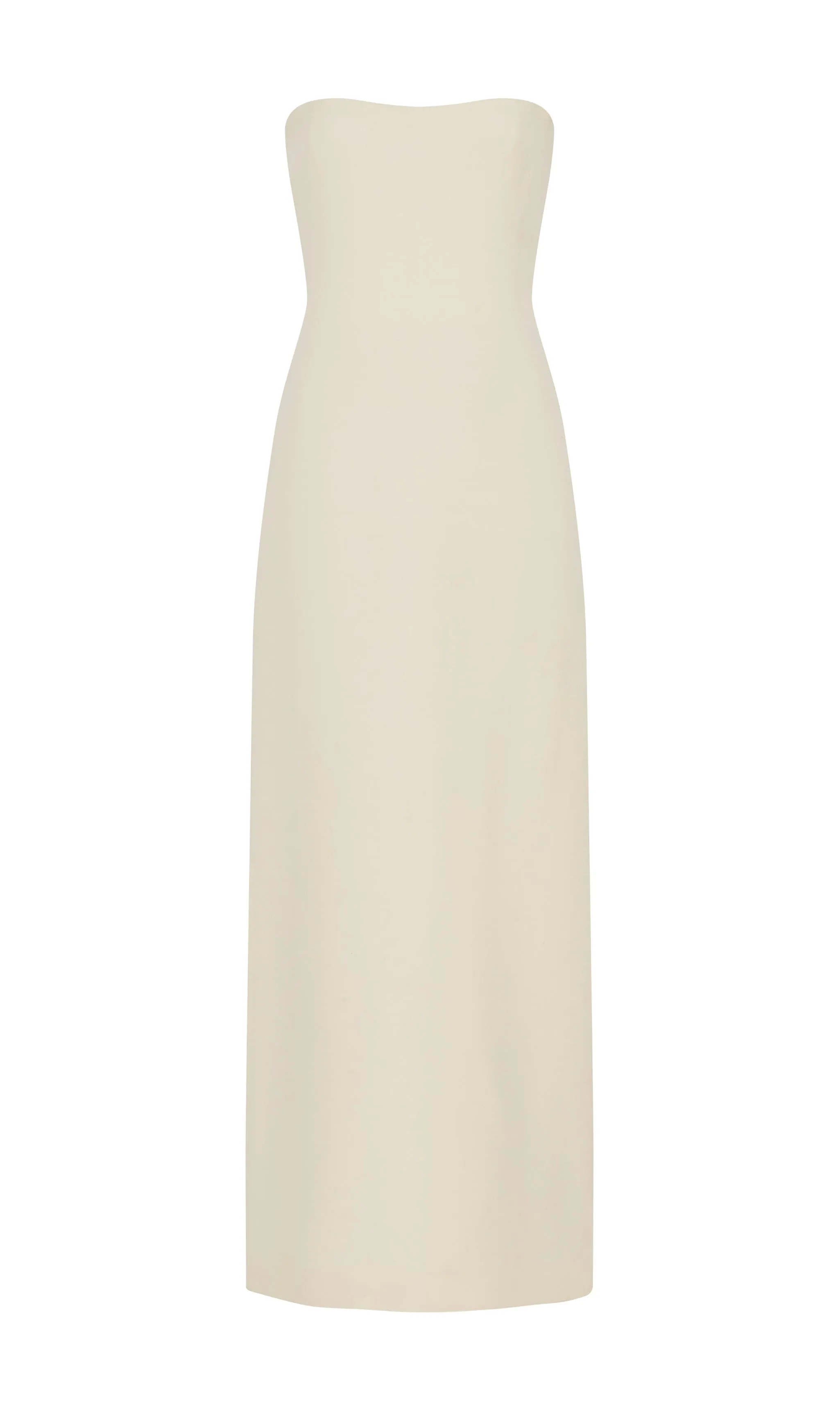SeamFreeEngineering Opus Maxi Dress in Ivory Wool Silk Cady