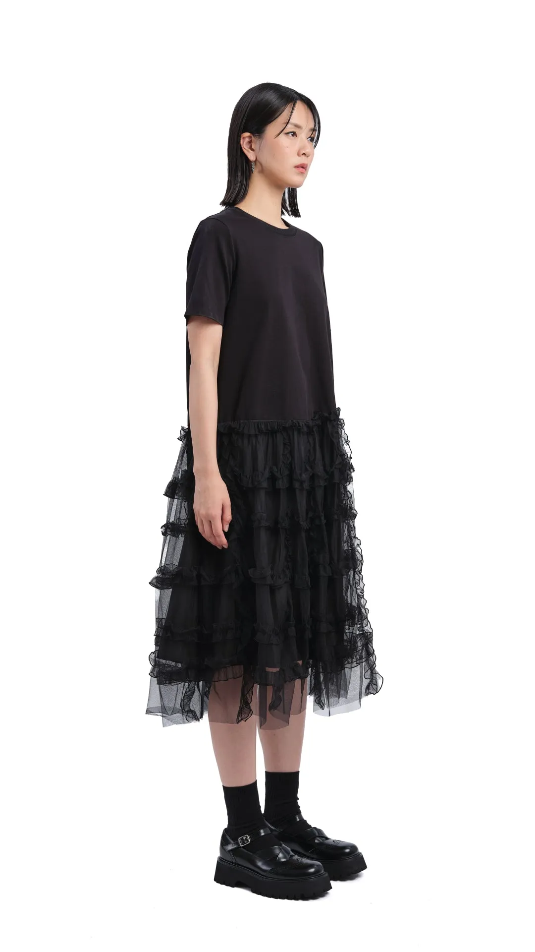 Mesh Layered Dress Lightweight insulation