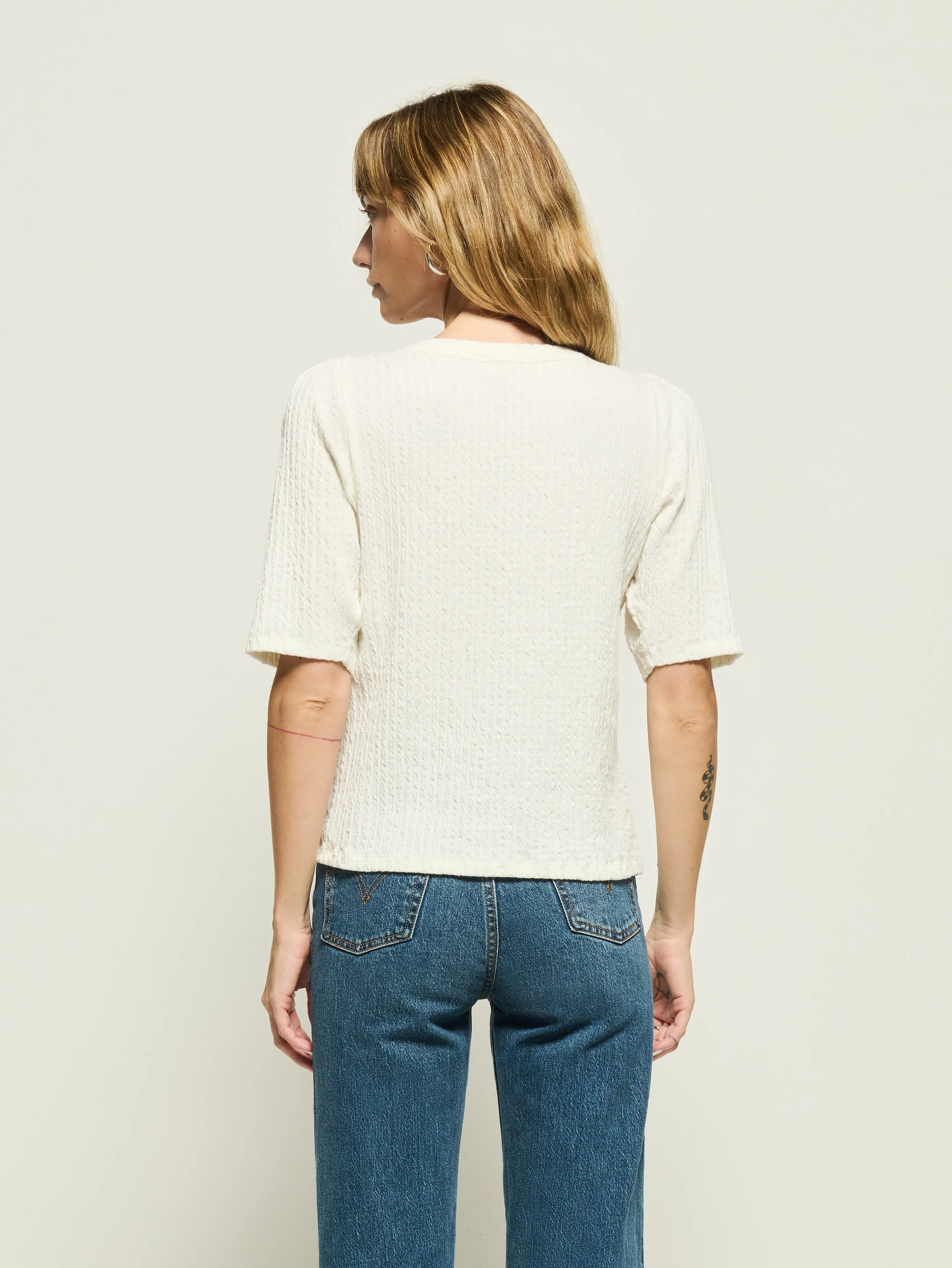 Deana Textured Tee Meeting Ready