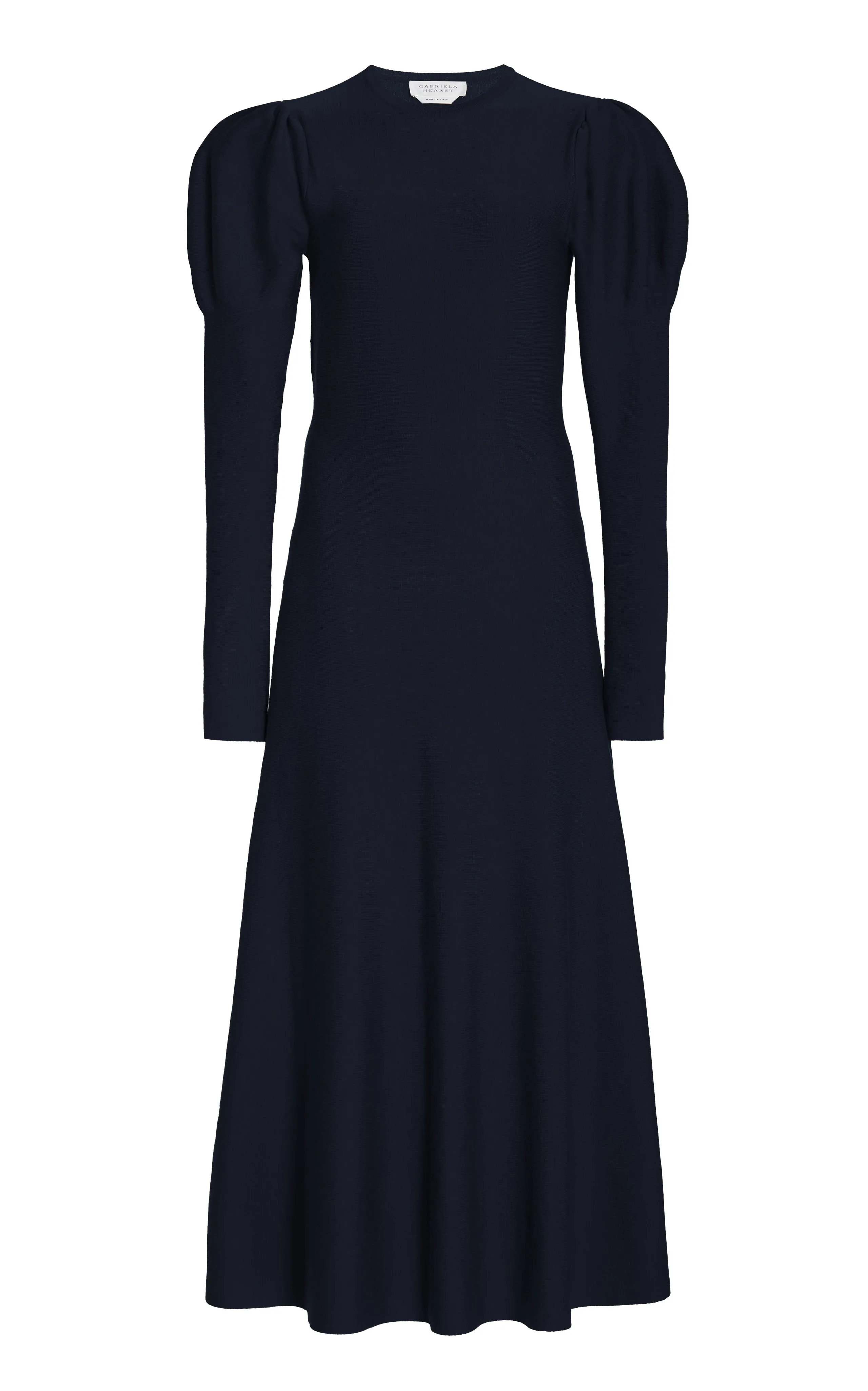 Hannah Knit Maxi Dress in Dark Navy Merino Wool Cashmere ErgonomicCut NonRestrictive Movement