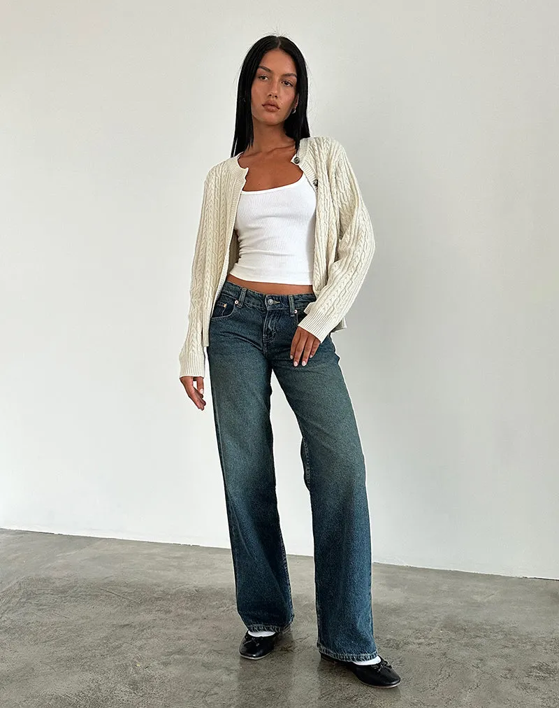 ChafeResistant Seams Low Rise Parallel Jeans in Bright Blue