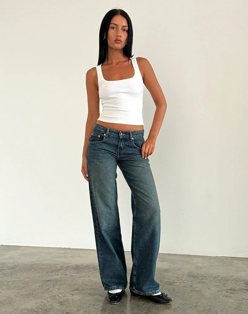 MinimalistDesign QuickDry Low Rise Parallel Jeans in Bright Blue