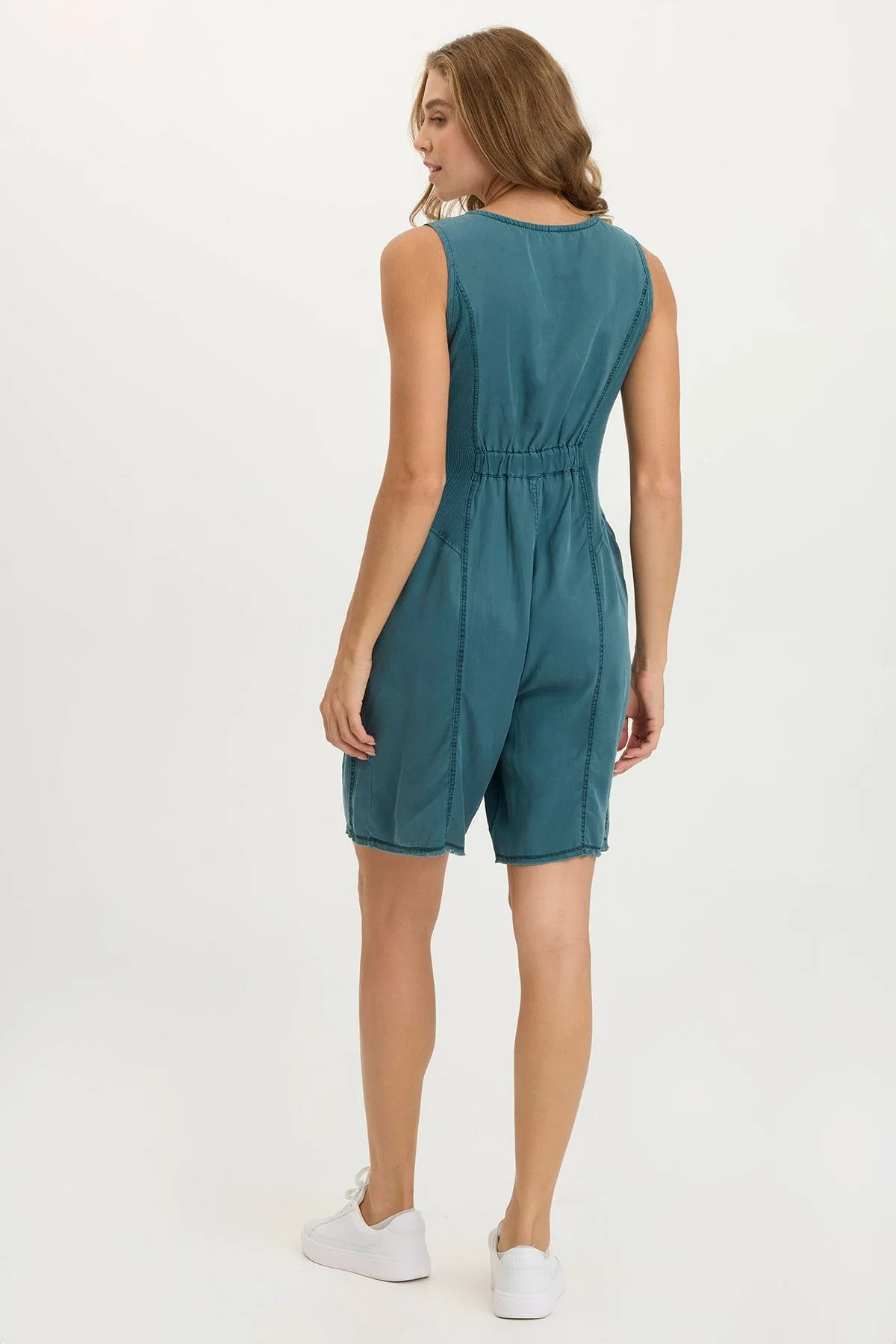 Montgomery Twill Zip-up Romper Basic Core