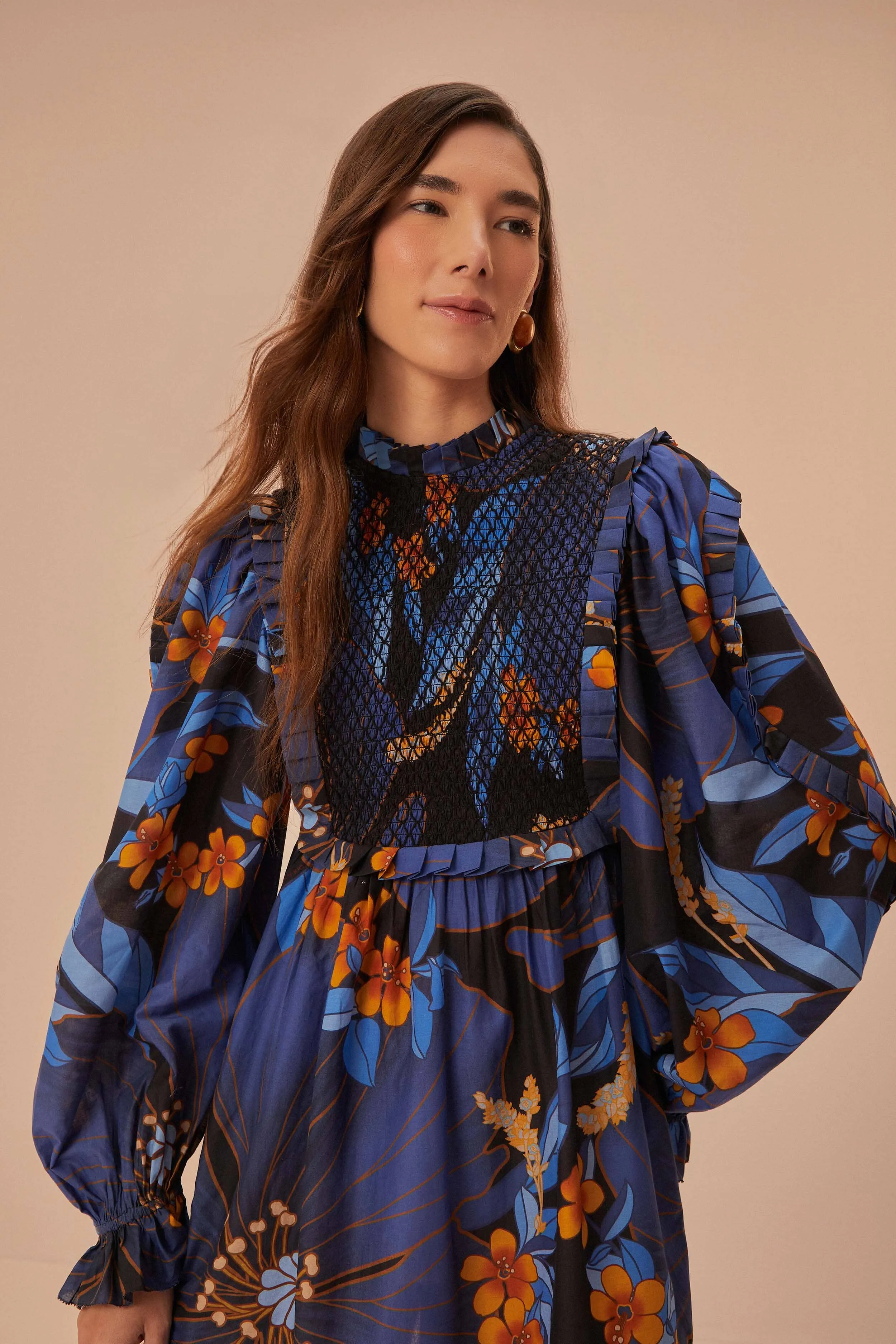 Black Pietra Floral Mini Dress Urban Pop