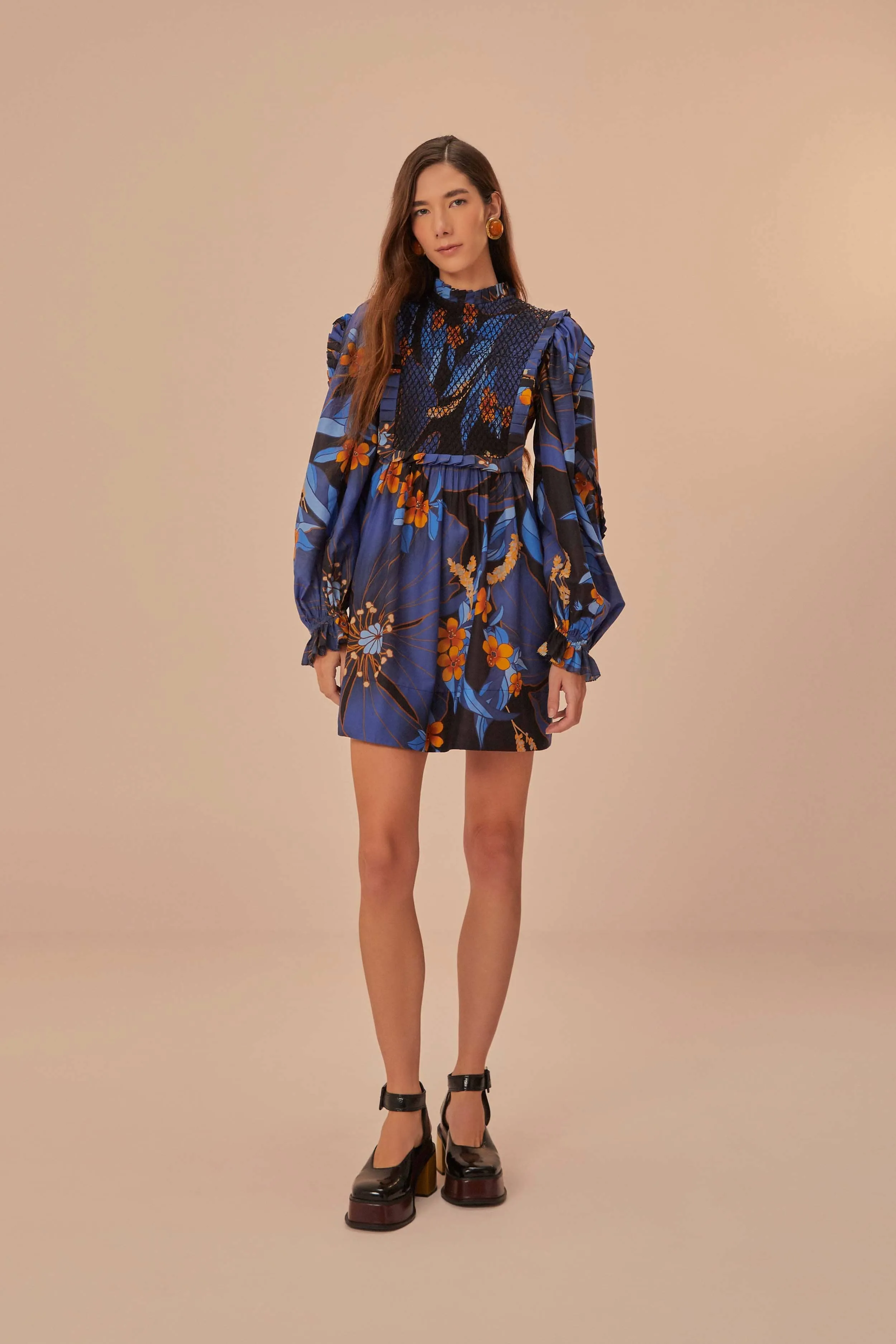 Floral Vibe Black Pietra Floral Mini Dress