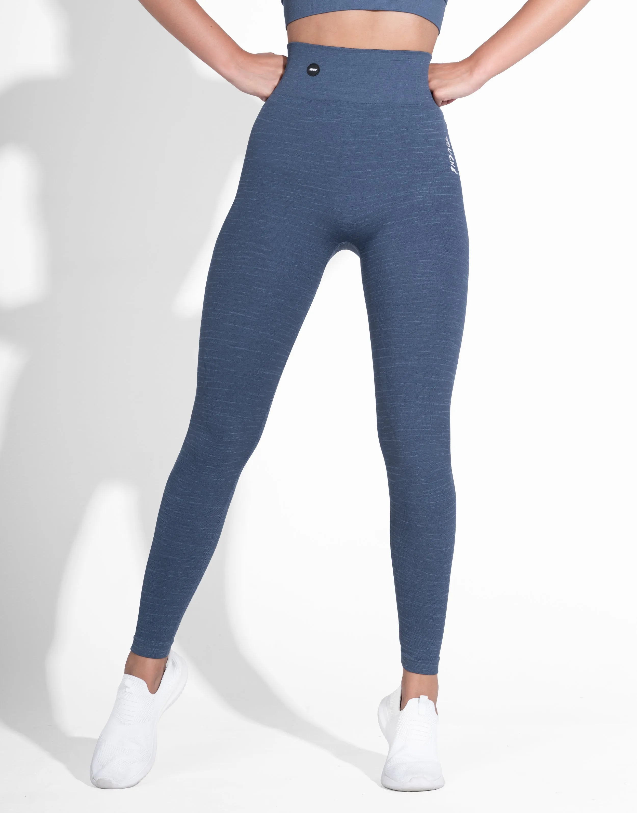 Postpartum Fit Morning Stretch MARL BLUE SEAMLESS
