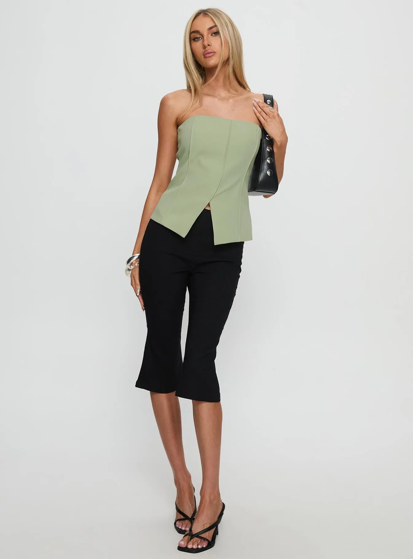 Lavish Living Strapless Top Green AntiPilling Surface