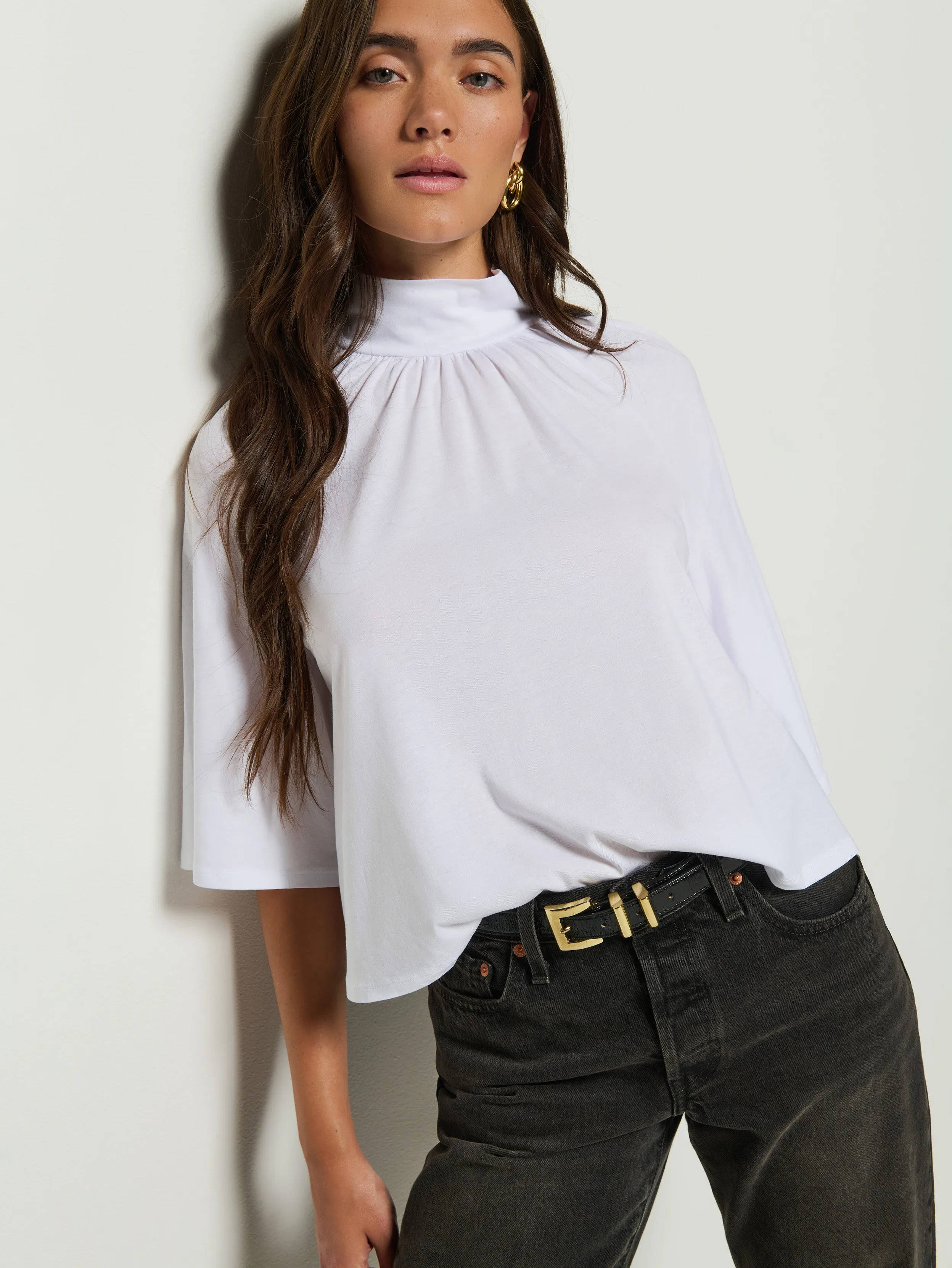Ventilated Back Panels Bell Half Sleeve Tee