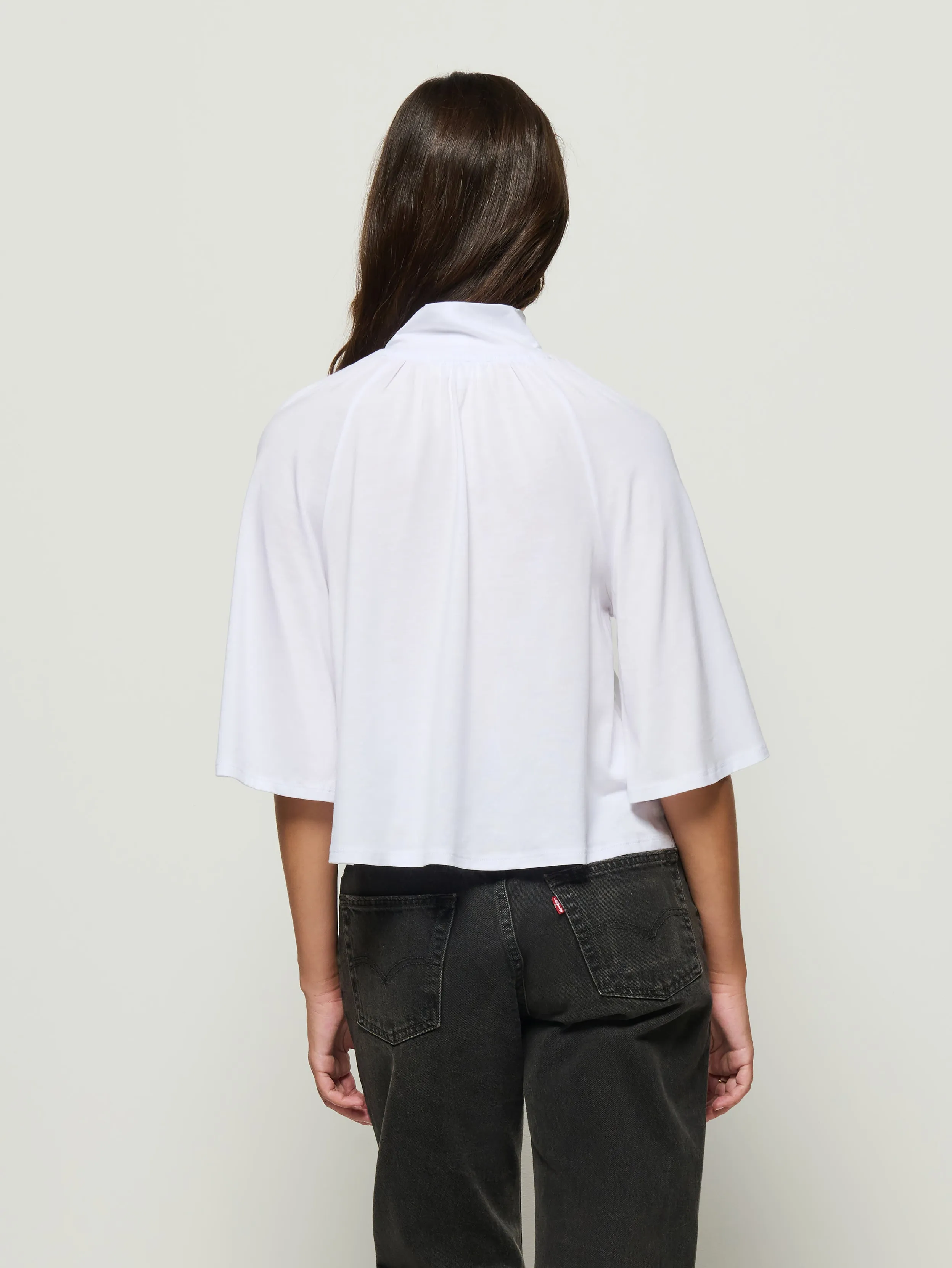 Sky Mood Opaque Tone Bell Half Sleeve Tee