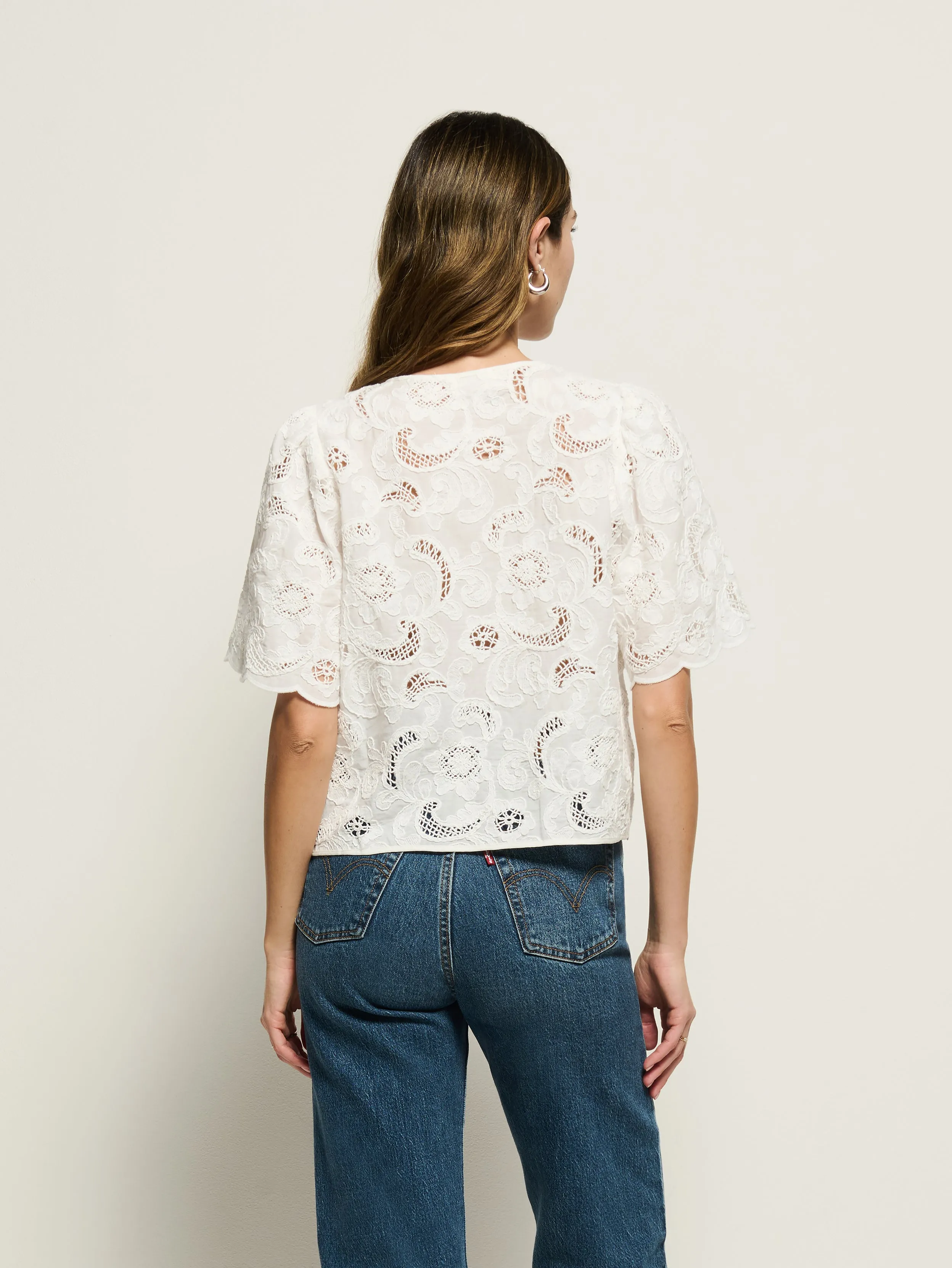 LowMaintenanceFabric Myth Glow Rosalyn Tie Top