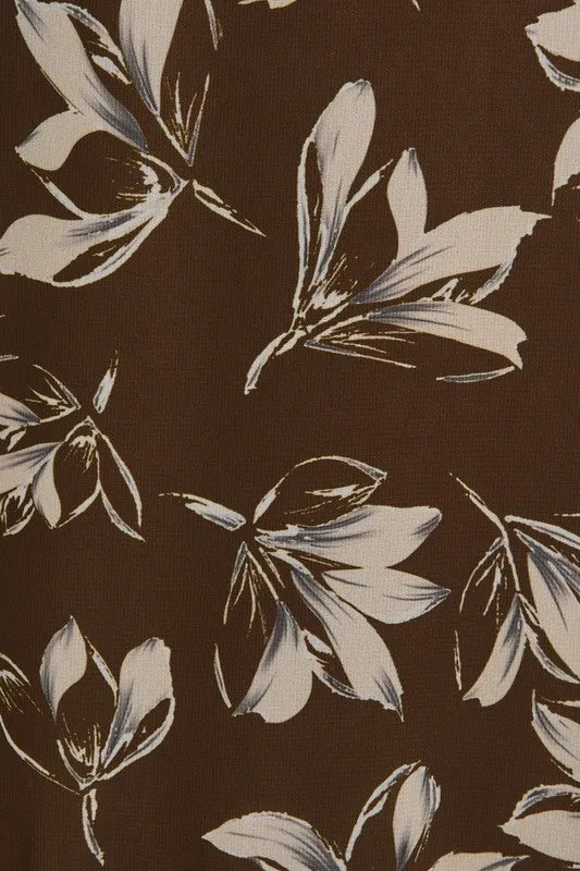 Olive Floral Dress Sharp Edge