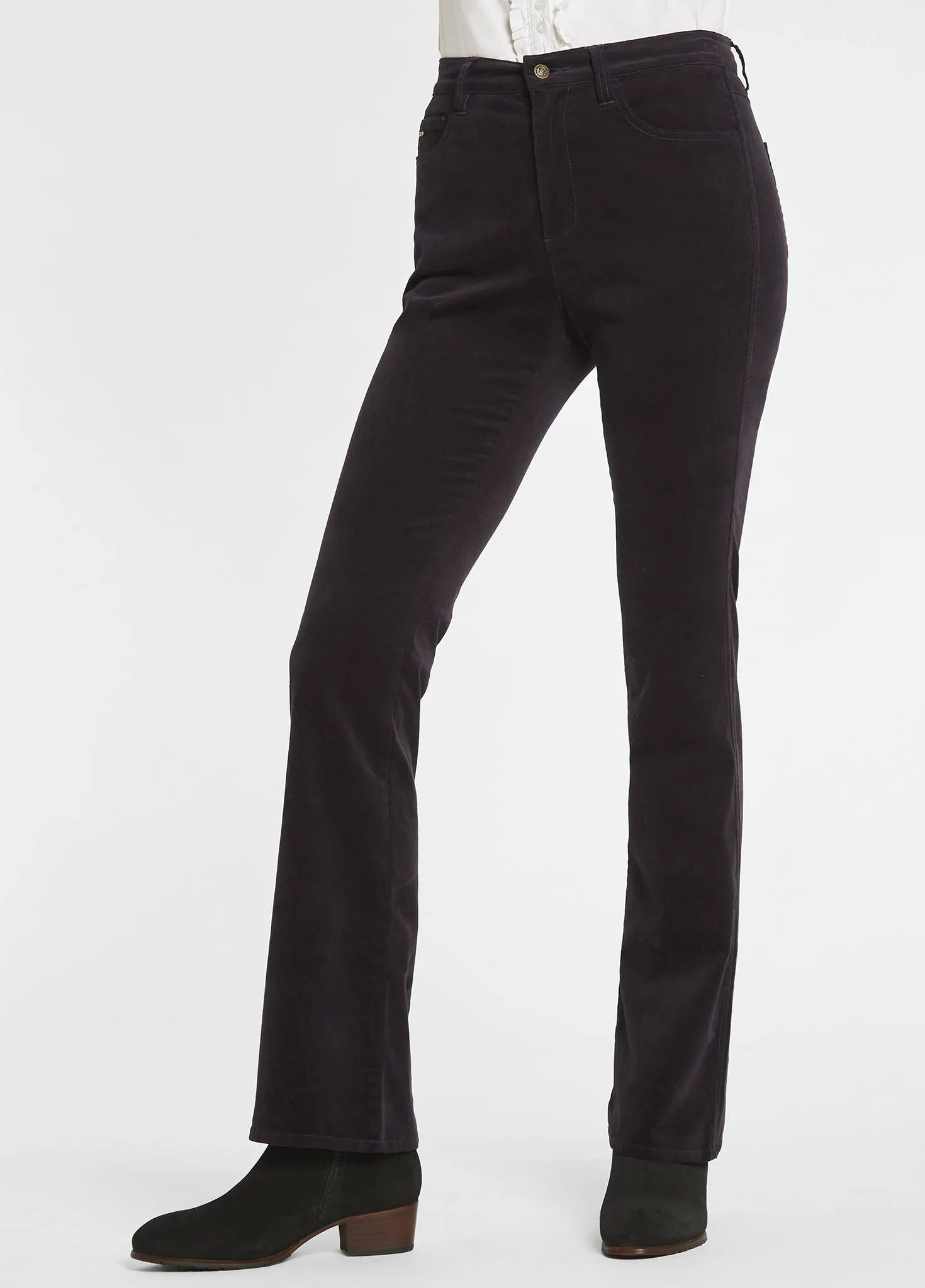 HighNeckStyle Elderflower Women's Bootcut Jeans - Navy