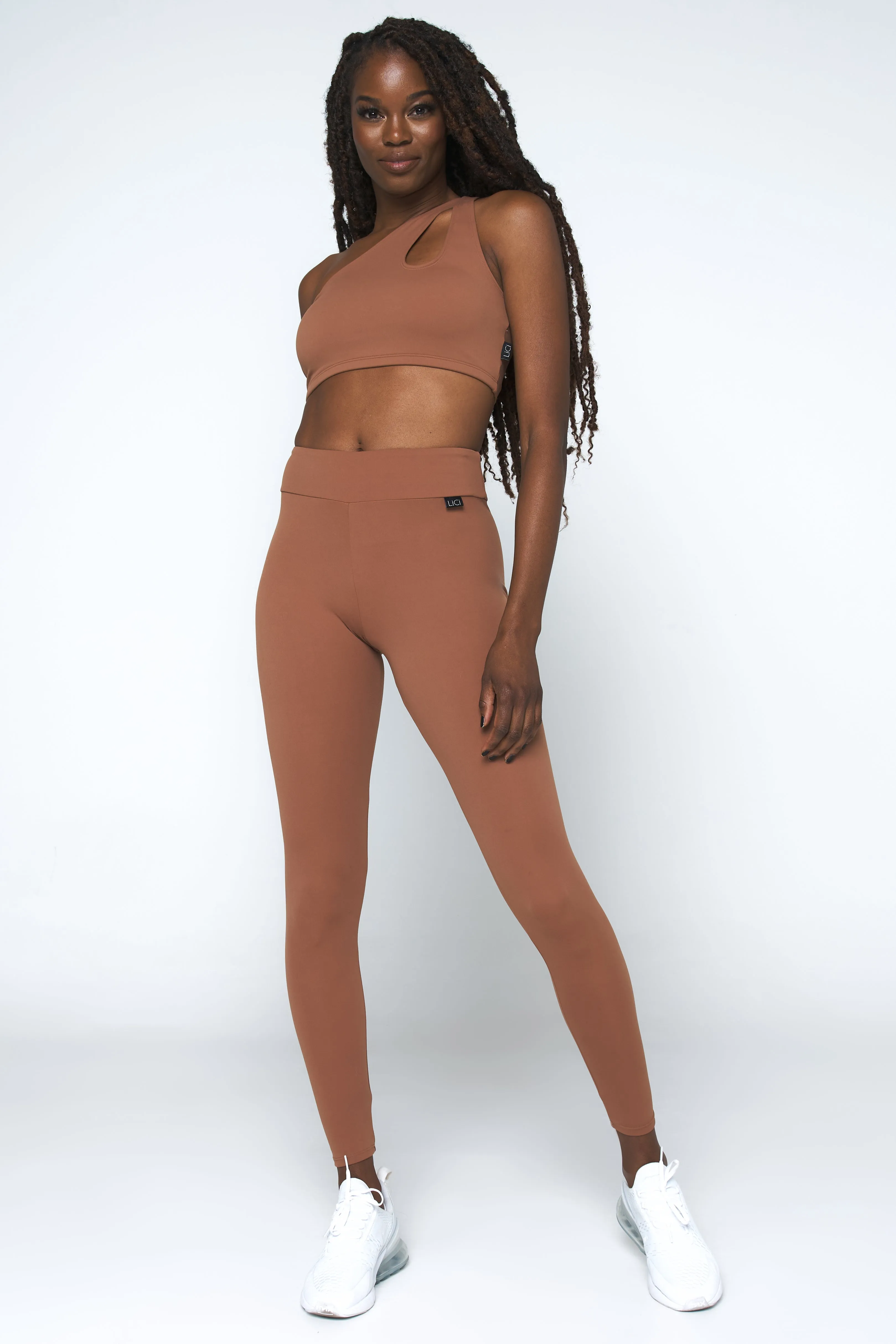 Mind Glow Elegant Glow Mocha High Waist Scrunch Legging