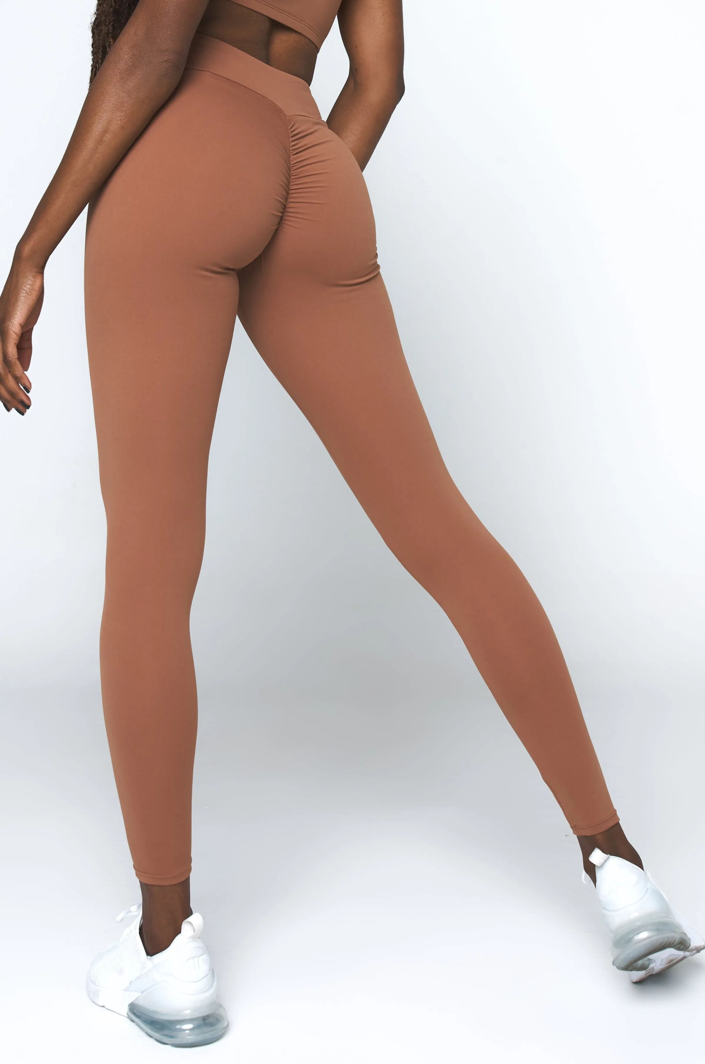 MoistureWicking Mocha High Waist Scrunch Legging