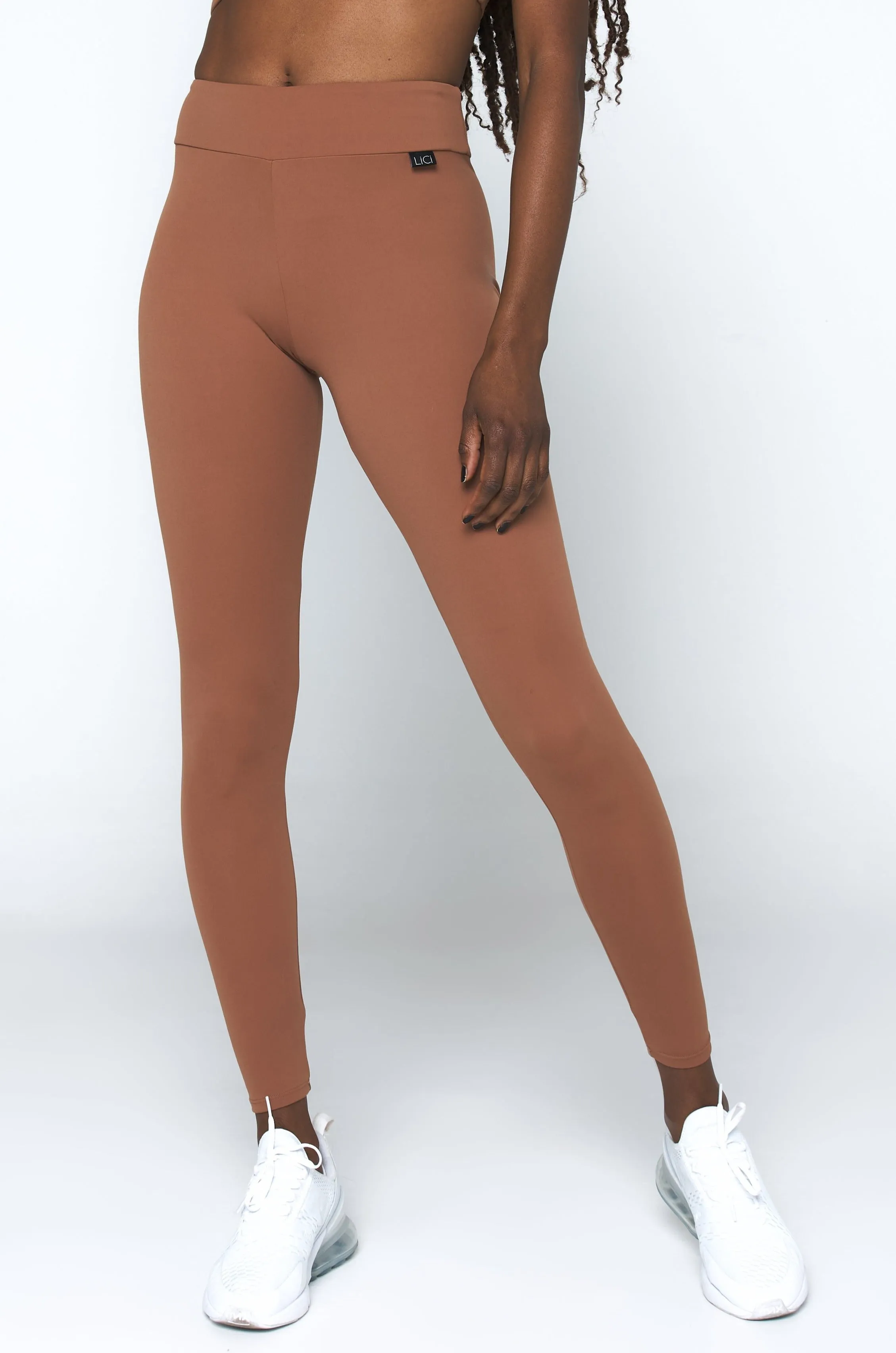 Mocha High Waist Scrunch Legging Antibacterial Treatment Serene Ease