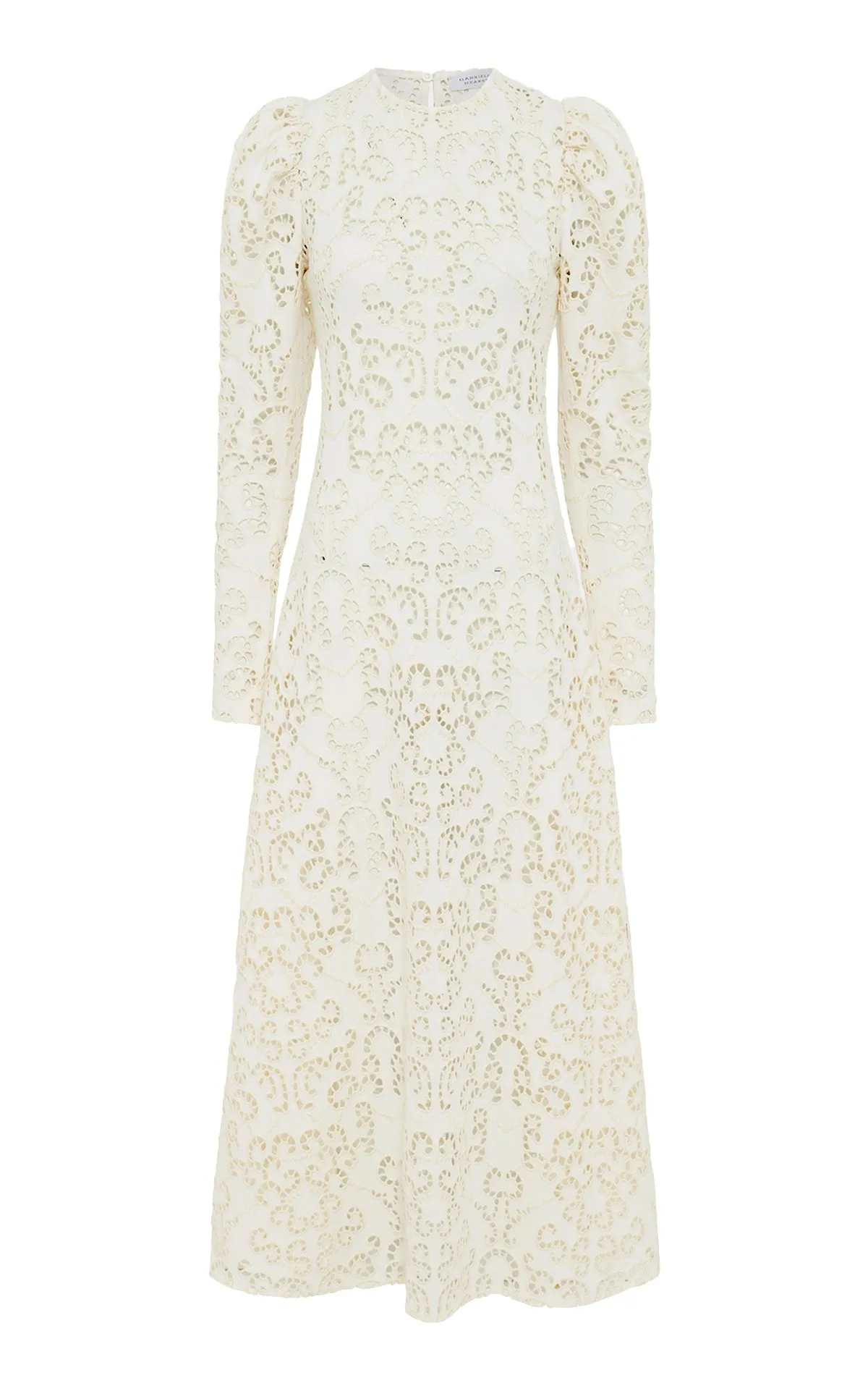 Eshal Knit Maxi Dress in Ivory Merino Wool Functional Fit