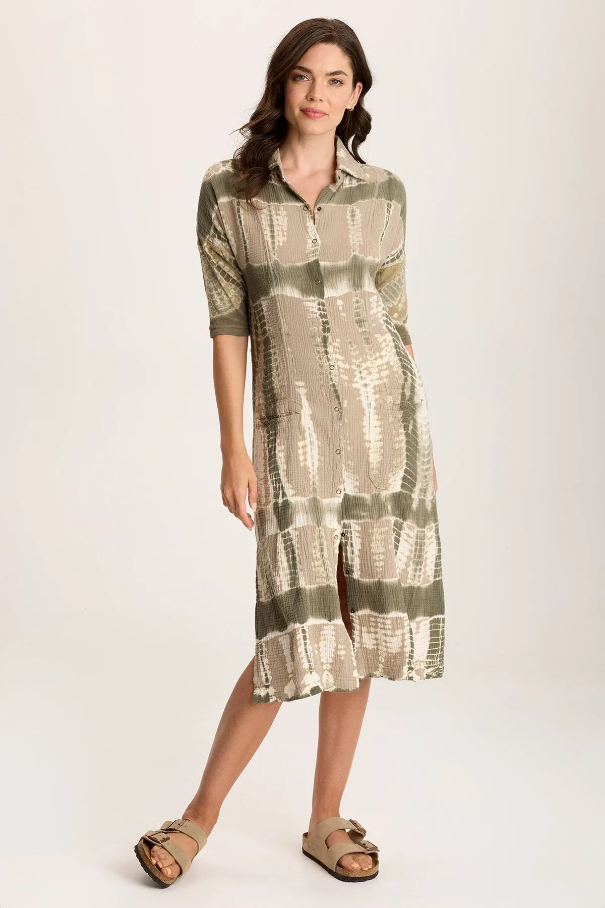Hogue Gauze Duster Dress with Snap Front Star Light CompactPackability