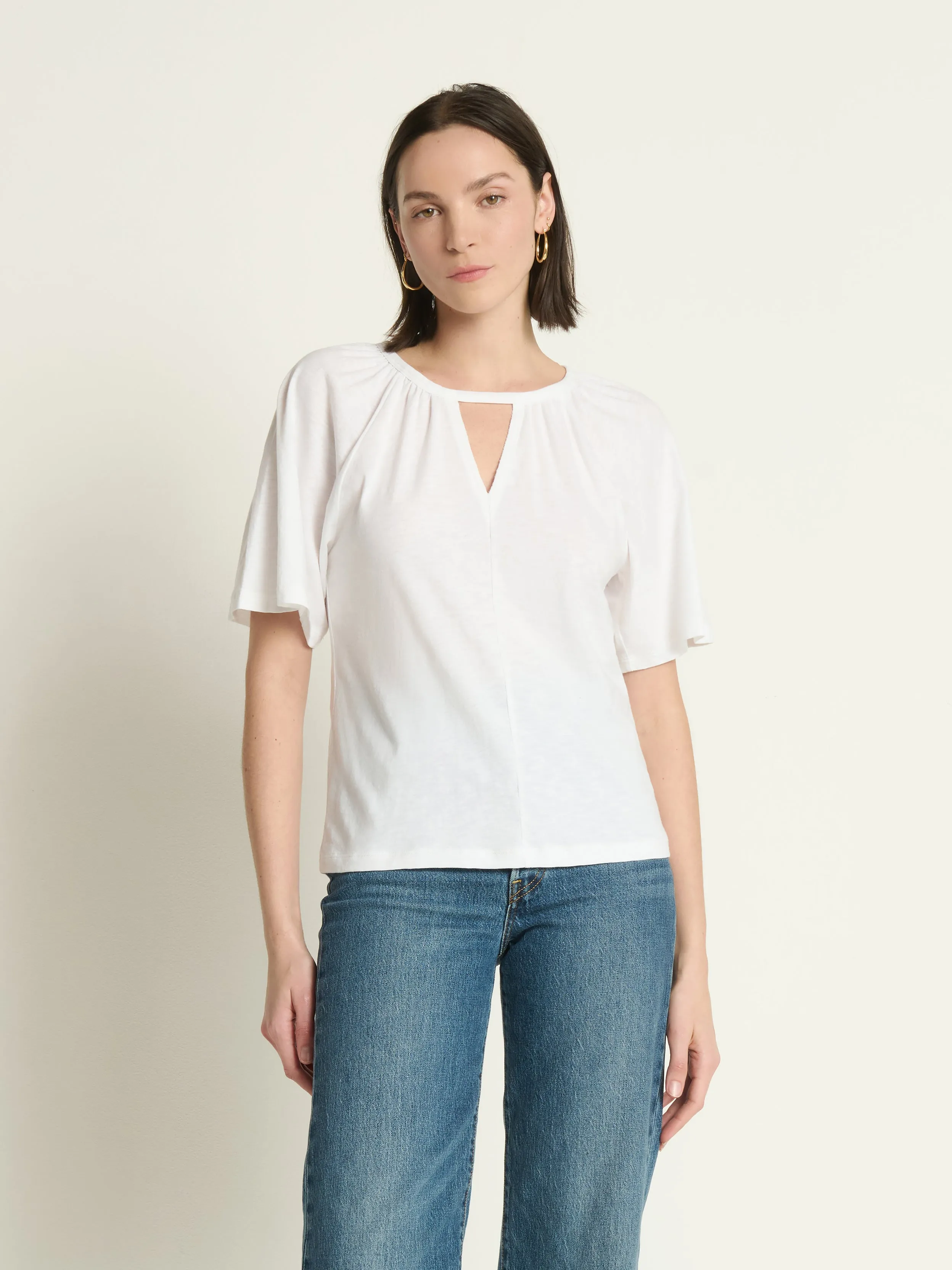 AntiPillFinish BreathableLining Tracy Keyhole Top