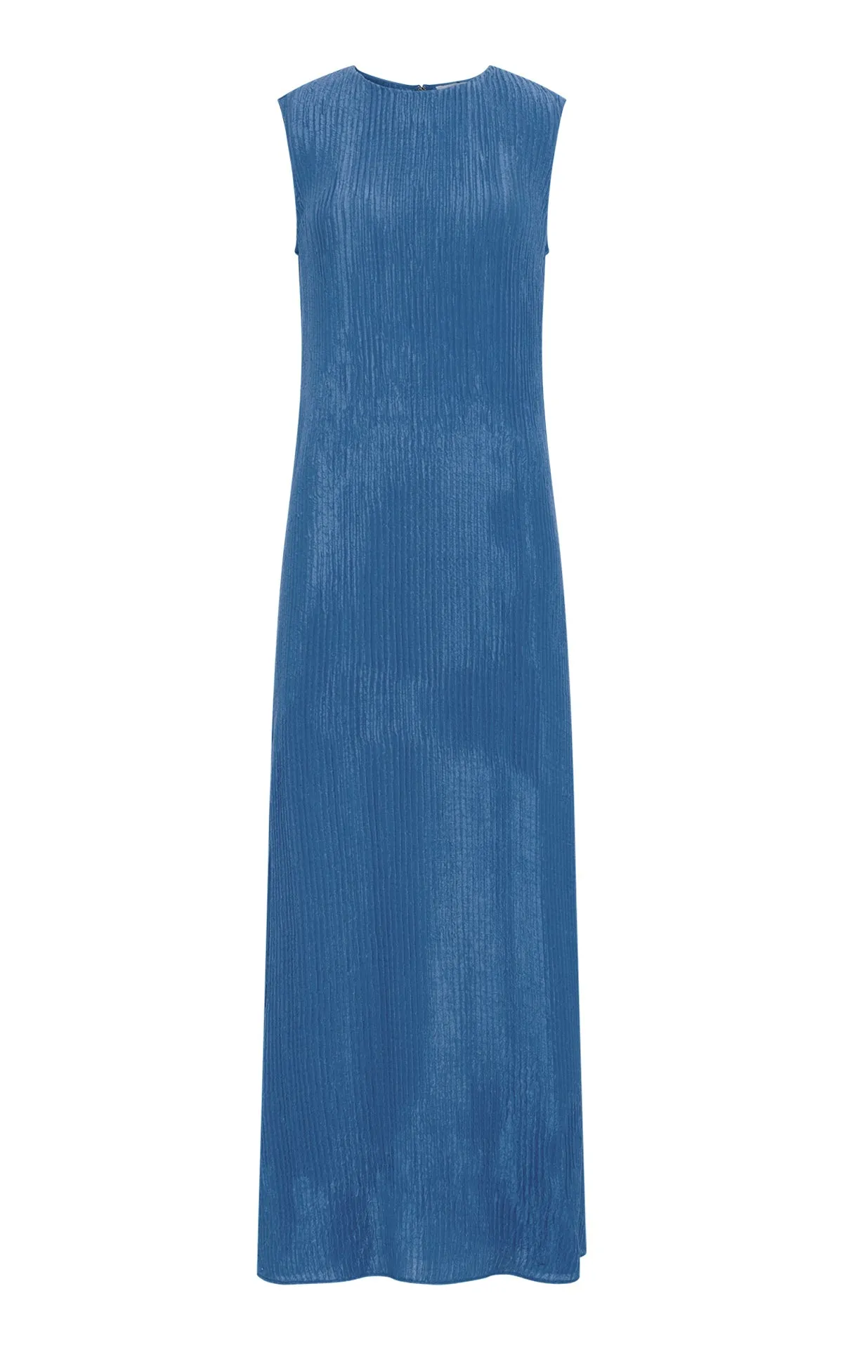 NonSlipGrip Carling Maxi Dress in Sky Plisse Silk