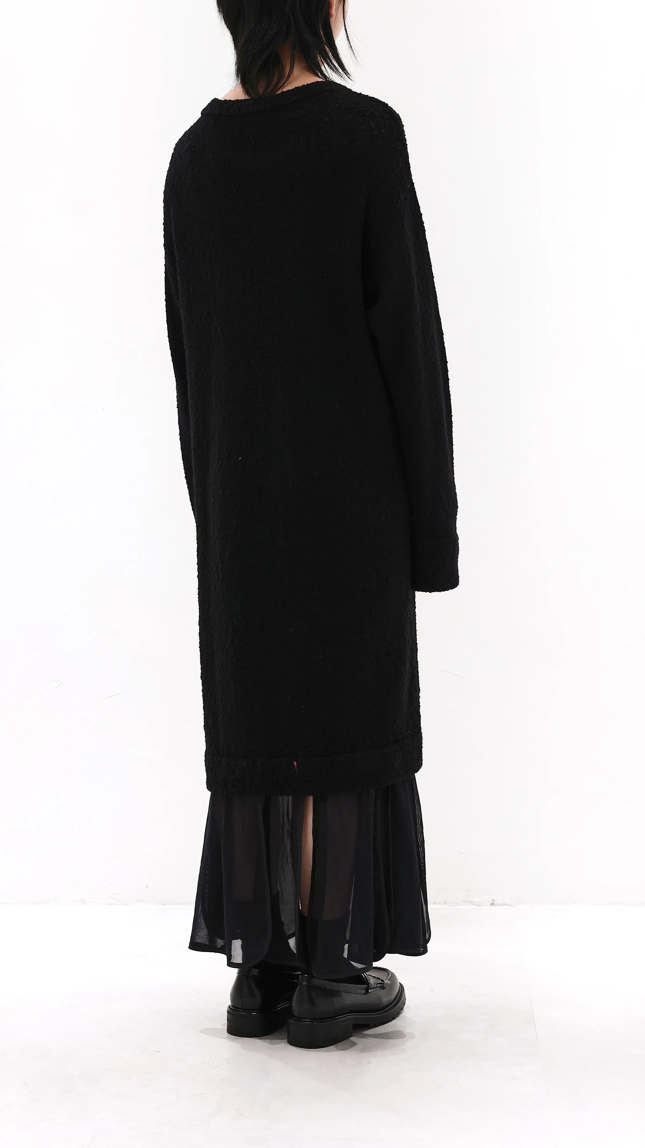 Breathable Lining 2 in 1 Slogan Knit Dress