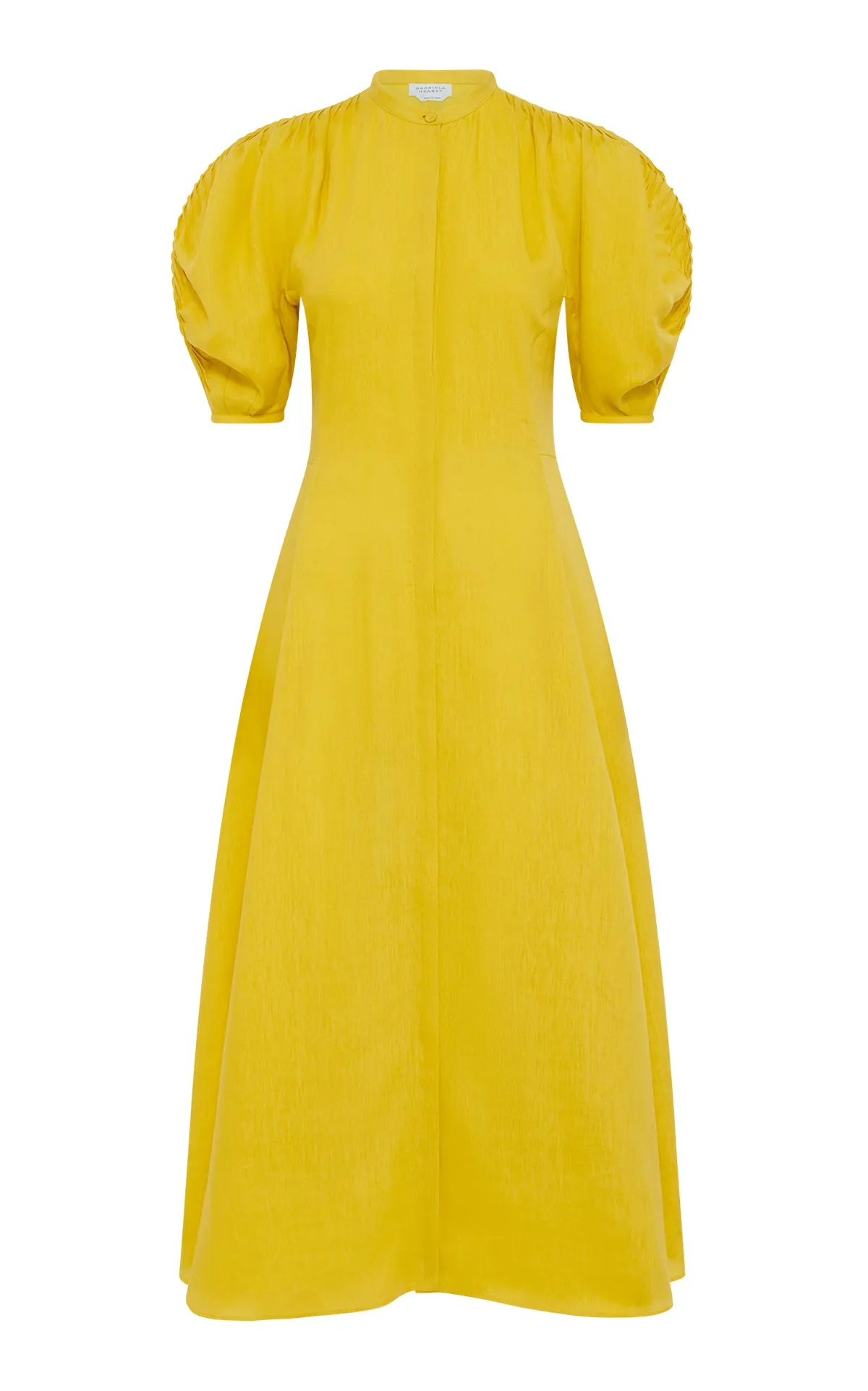 Arabella Shirtdress in Goldenrod Aloe Linen Regular Fit
