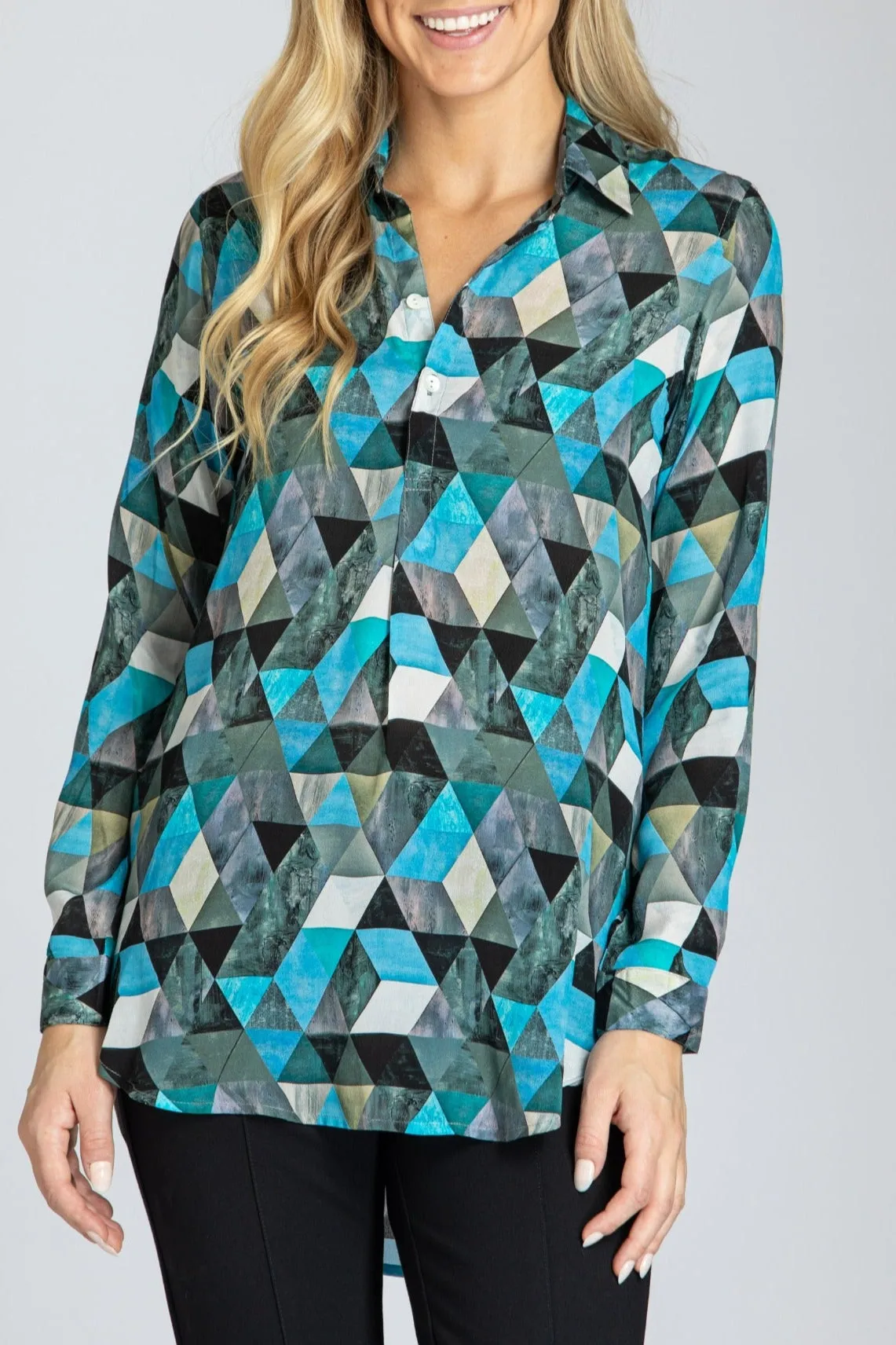 Brave Mode Student Cool Half Button-up Pullover Tunic