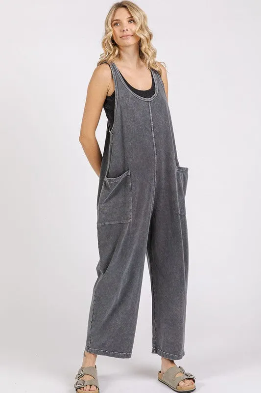 Mineral Wash Jumpsuit - 2 Colors! Soft Inner Lining