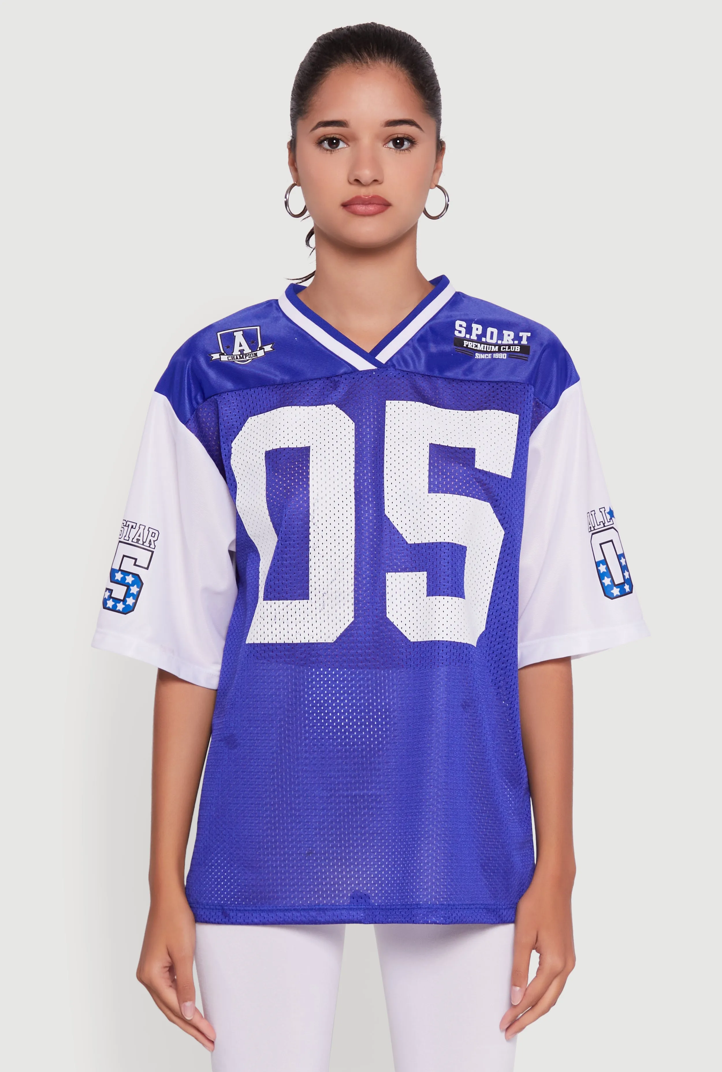 V-Neck All Star 05 Graphic Football Jersey Relaxed fit style Casual Look