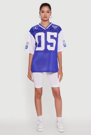 V-Neck All Star 05 Graphic Football Jersey TaglessDesign Easy Care Material