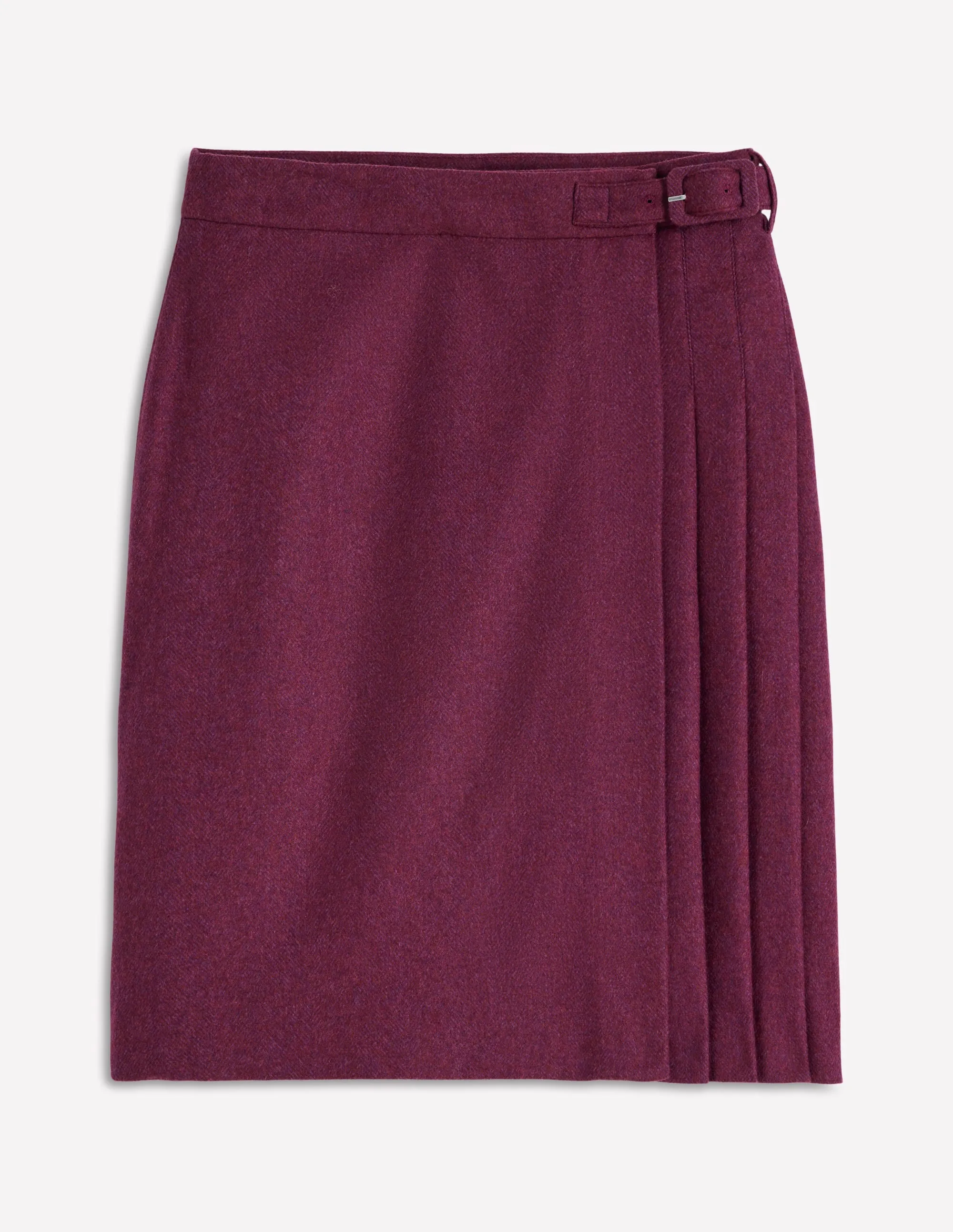 Helen Wool Kilt Skirt-Purple Herringbone Cool Touch Trendy Outfit