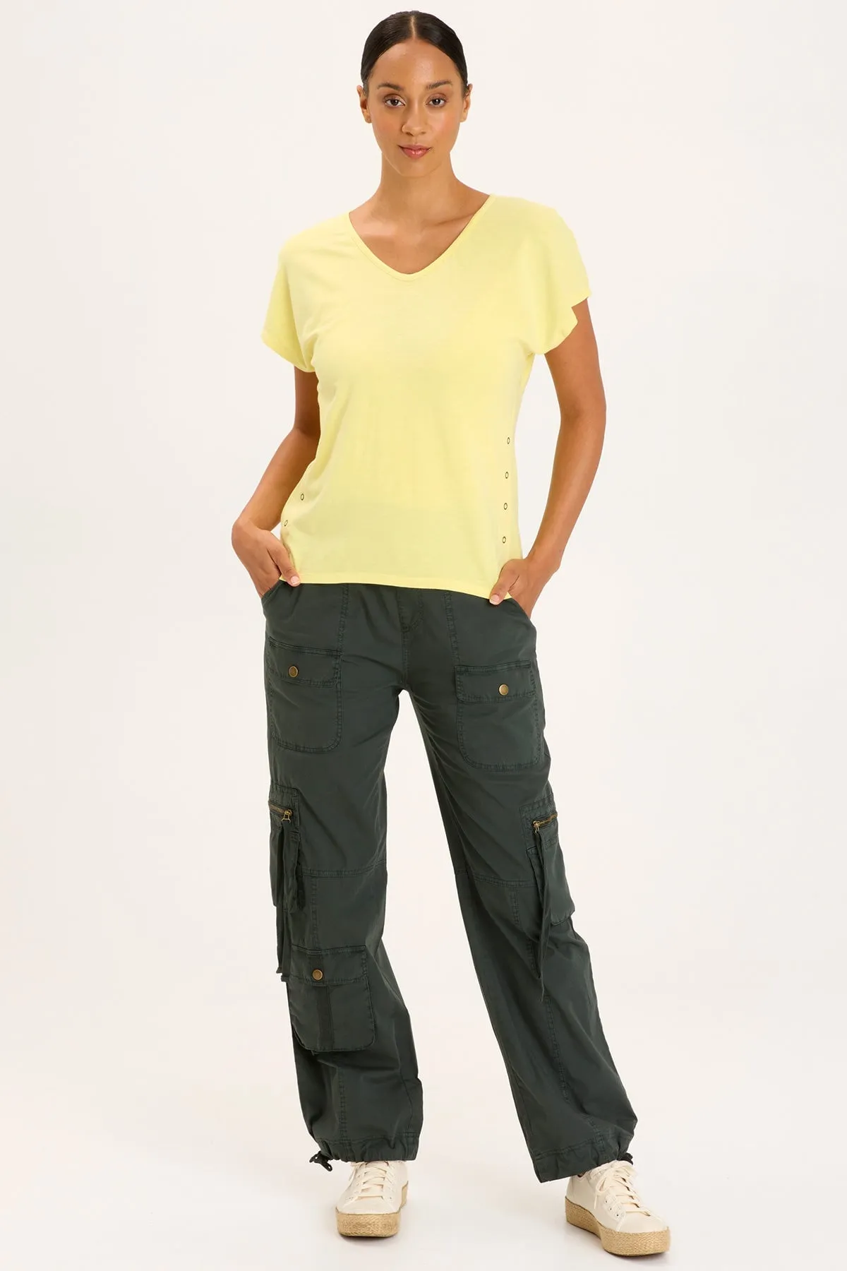 Breathable Stretch Fabric CompressionKnit Slub Rian Top