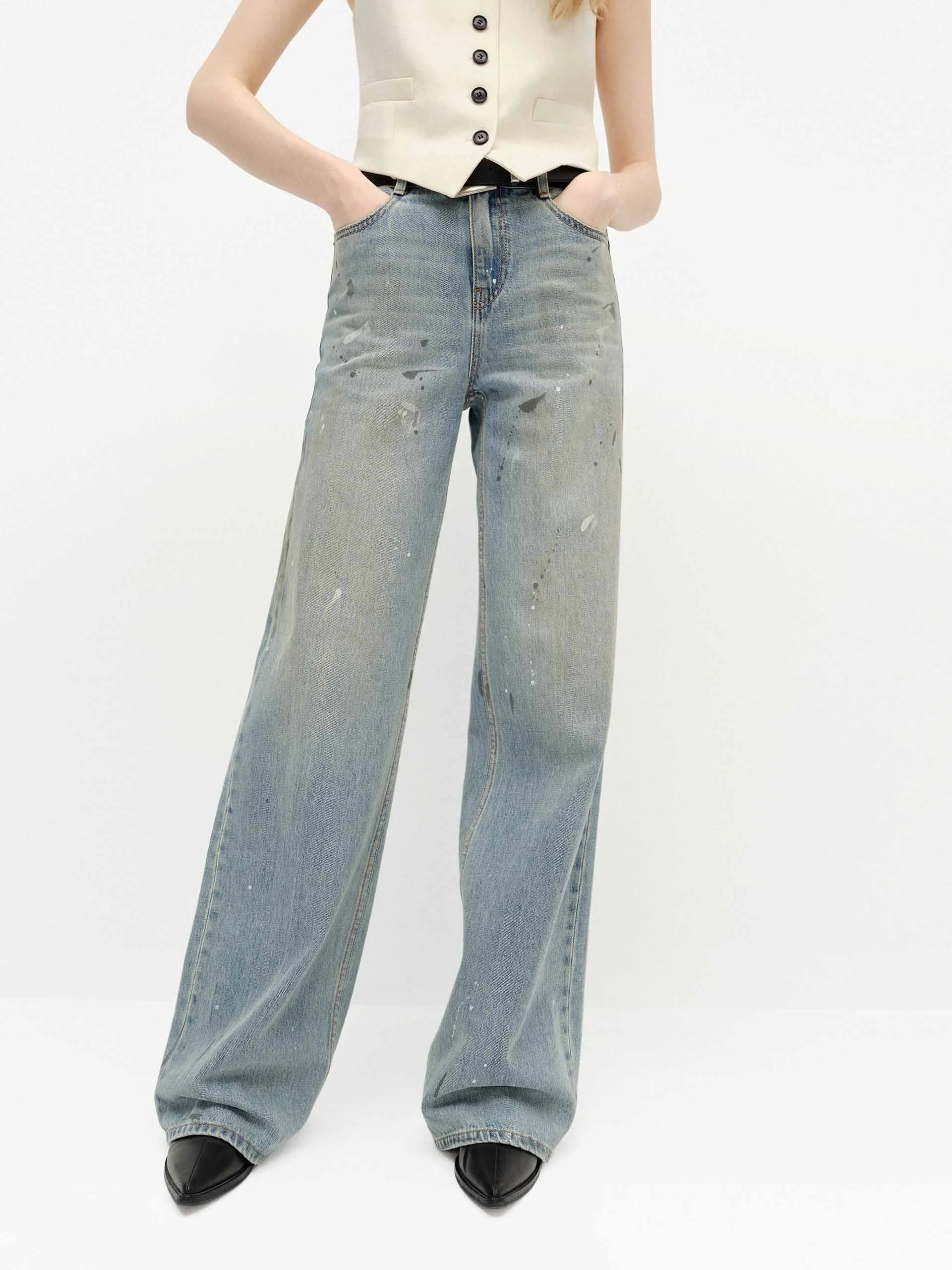 Durable Hardware Durable Fabric Paint Detail Straight Jeans