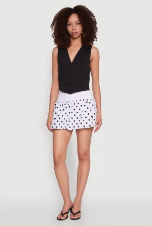 Cool Mood Heritage Brand Polka Dot Mini Bubble Skirt