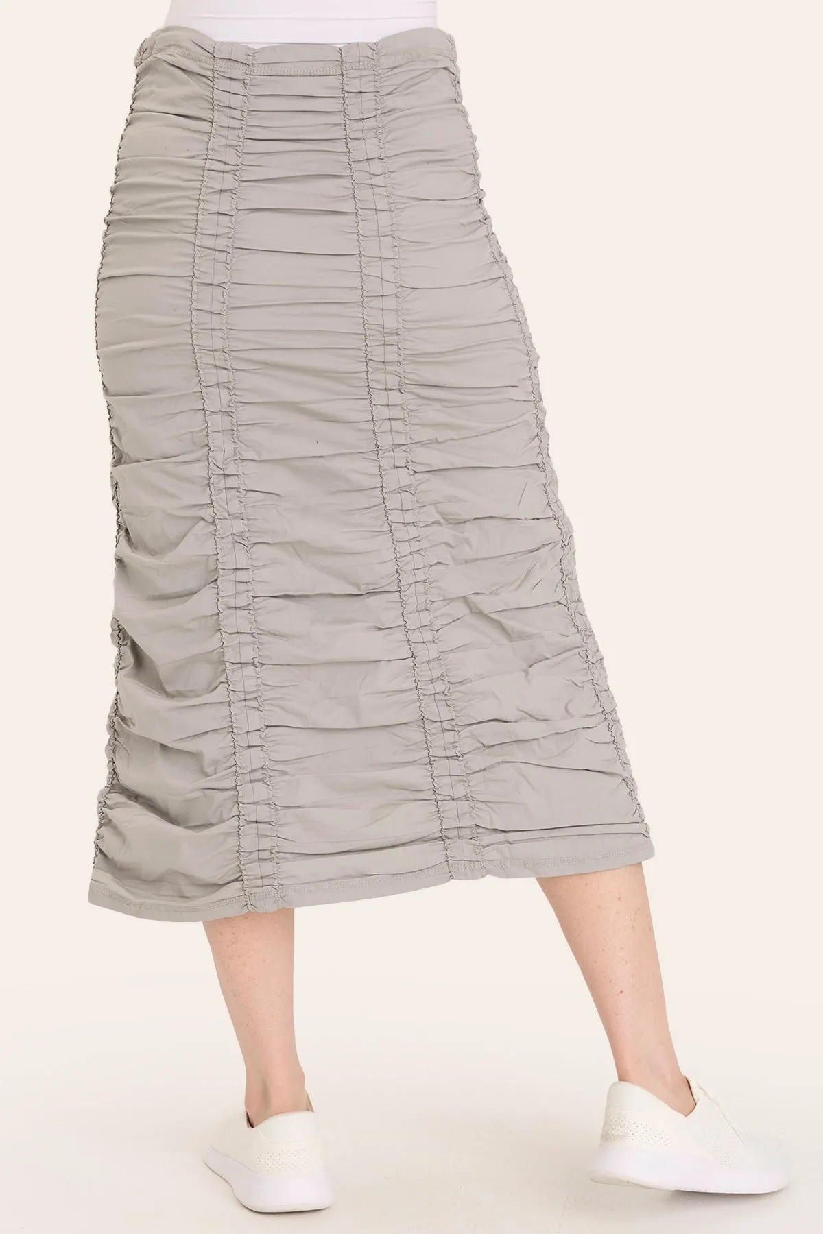 Double Shirred Panel Skirt TaglessLabel QuickReleaseFastener
