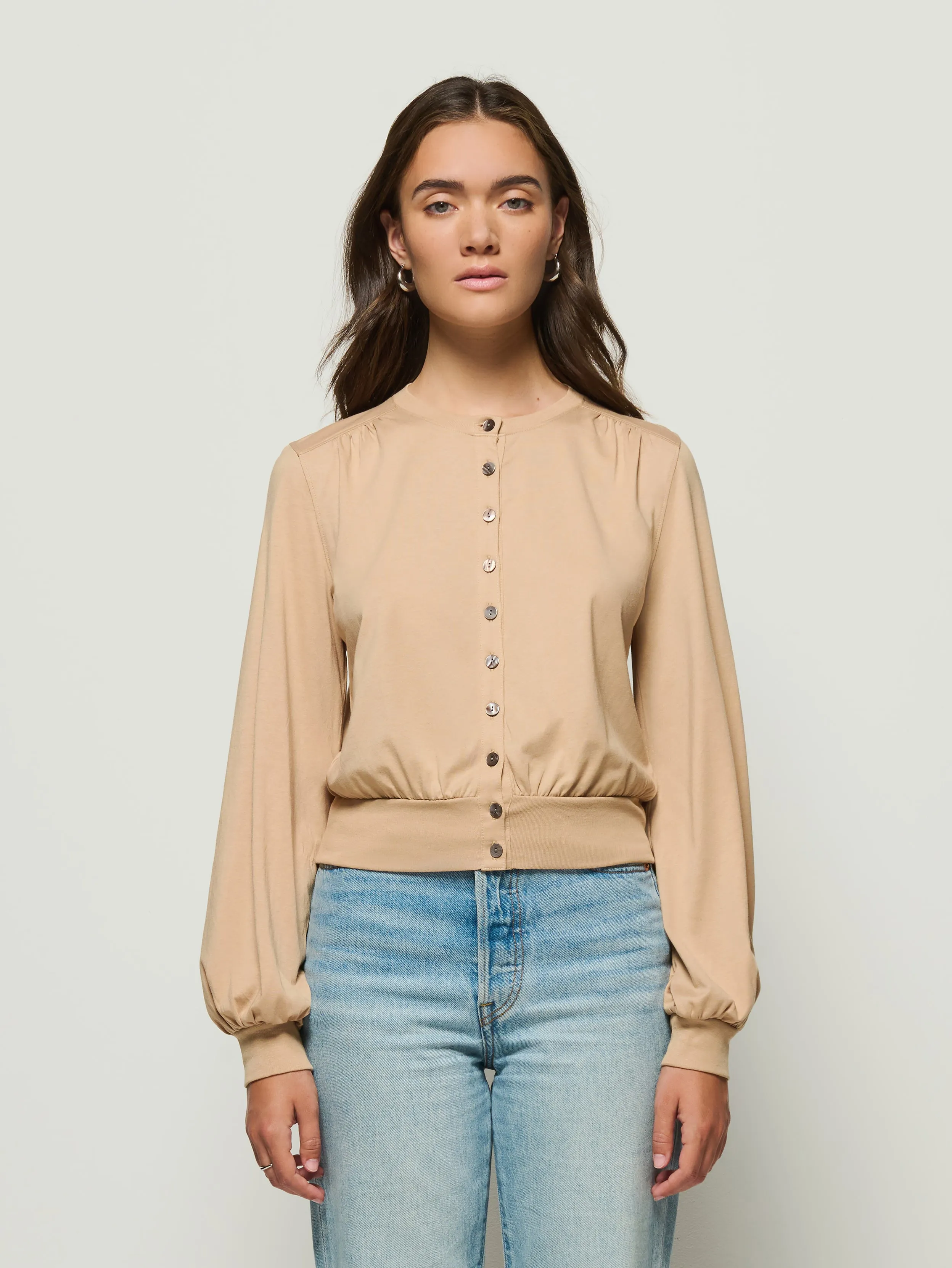 UVProtectionCloth Sustainable production Olive Blouse
